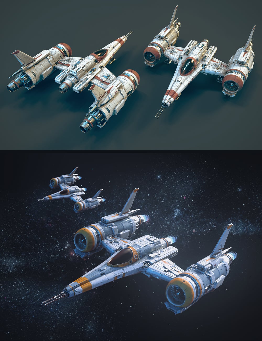 Polish Scifi Fighter Jet 01 by: Polish, 3D Models by Daz 3D