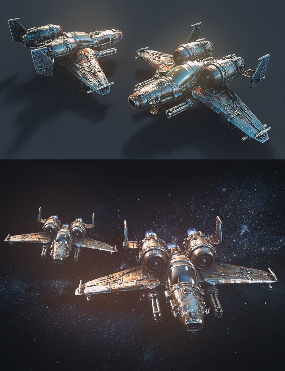 Polish Scifi Fighter Jet 02 by: Polish, 3D Models by Daz 3D