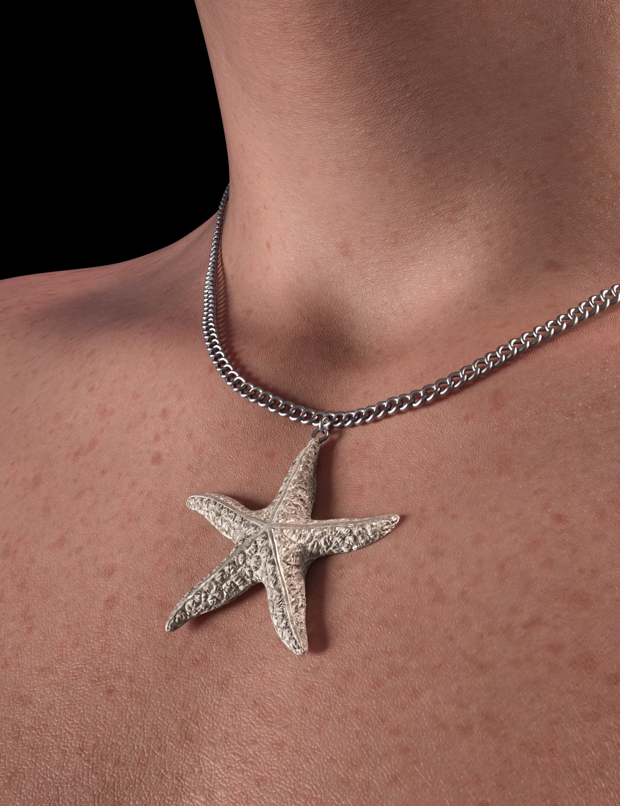 Starfish Necklace for Genesis 9 by: Luthbellina, 3D Models by Daz 3D