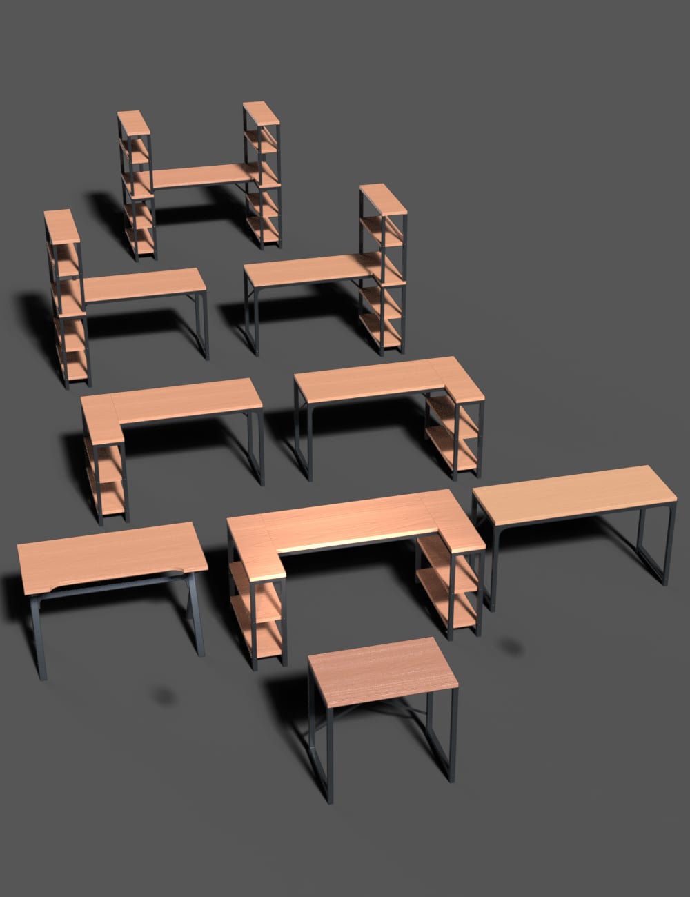 PC Gaming Essentials Set Desks 01 by: Nominous, 3D Models by Daz 3D