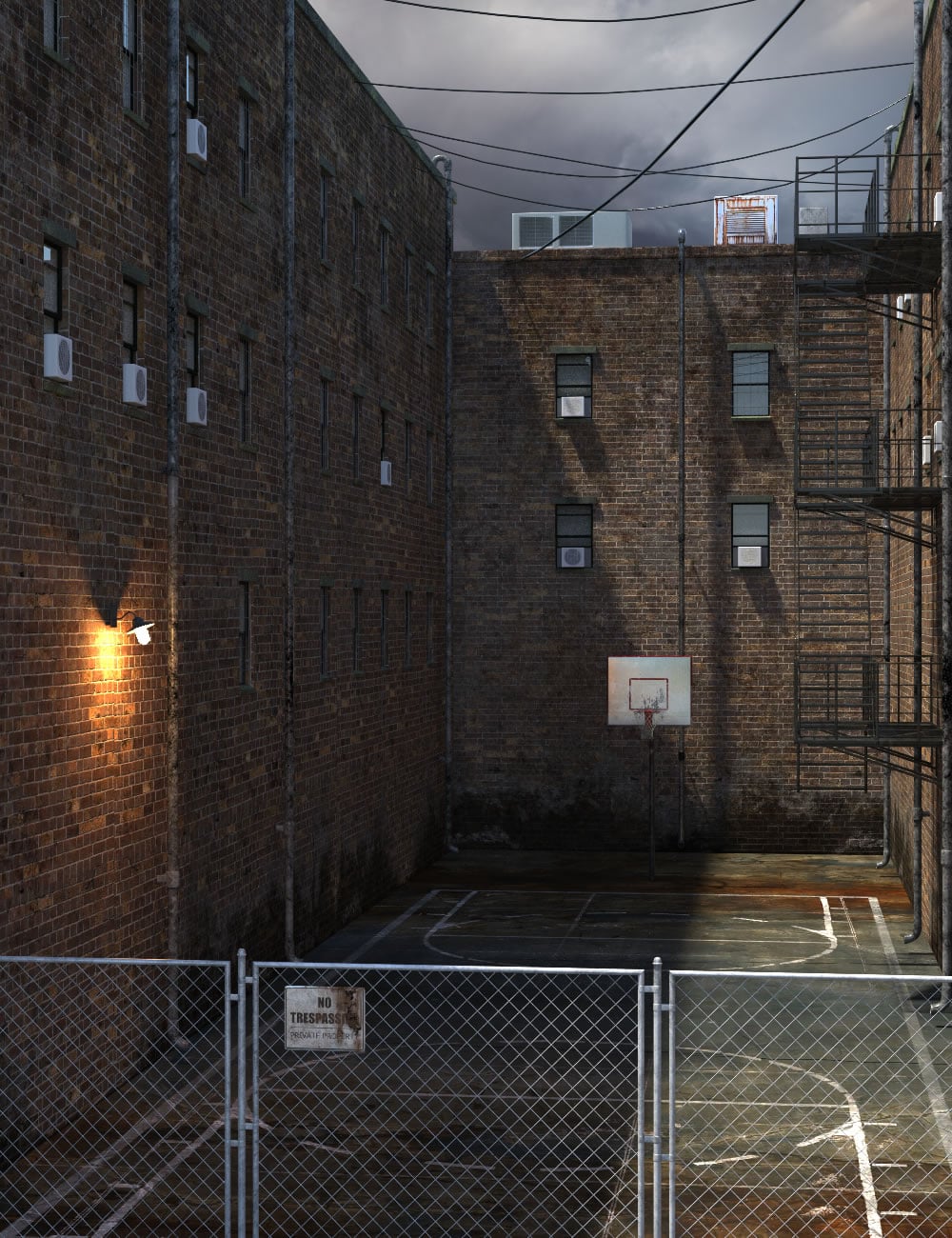 Double Volume Court by: SilvaAnt3d, 3D Models by Daz 3D