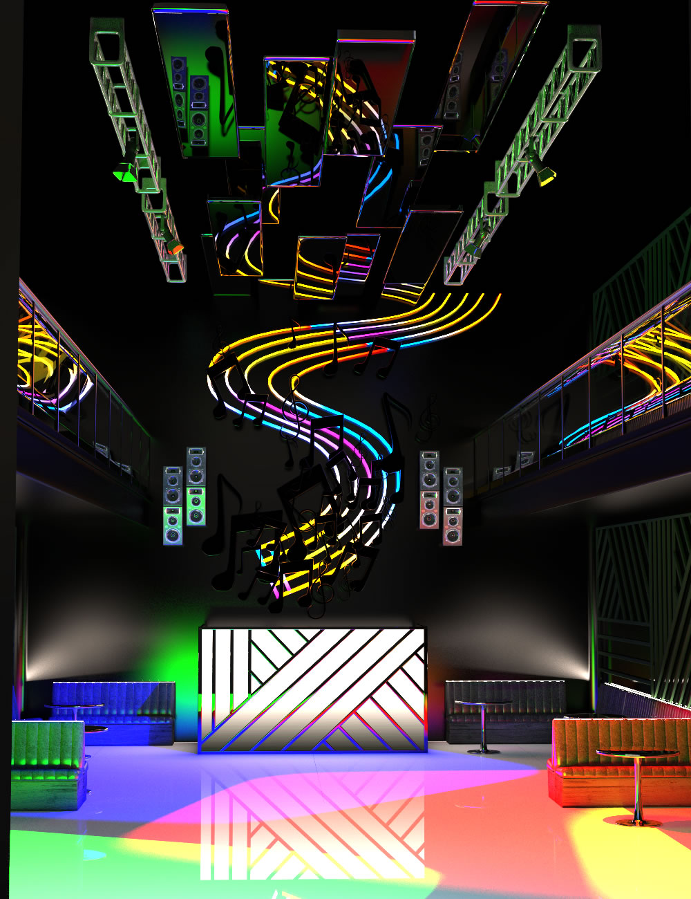 Double Volume Dance Club by: SilvaAnt3d, 3D Models by Daz 3D