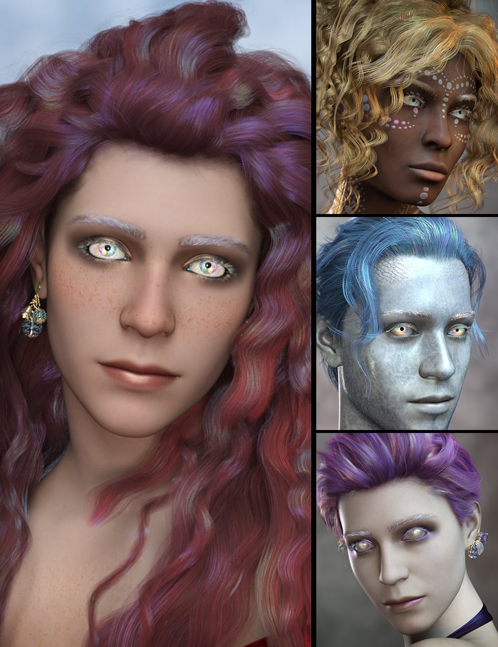 AB Iridescent Eyes and More for Genesis 9 by: AuraBianca, 3D Models by Daz 3D