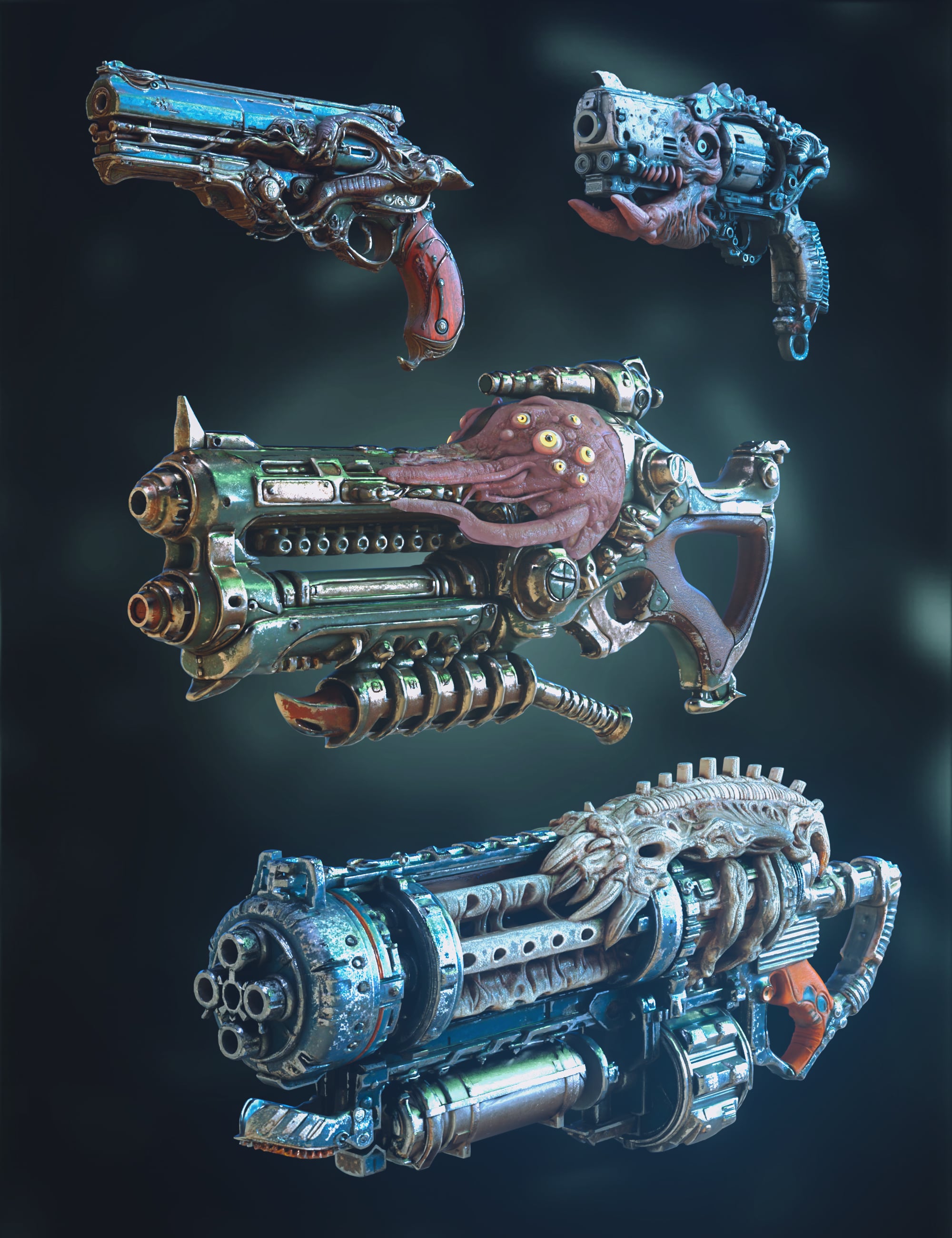 Polish Alien Weapons by: Polish, 3D Models by Daz 3D