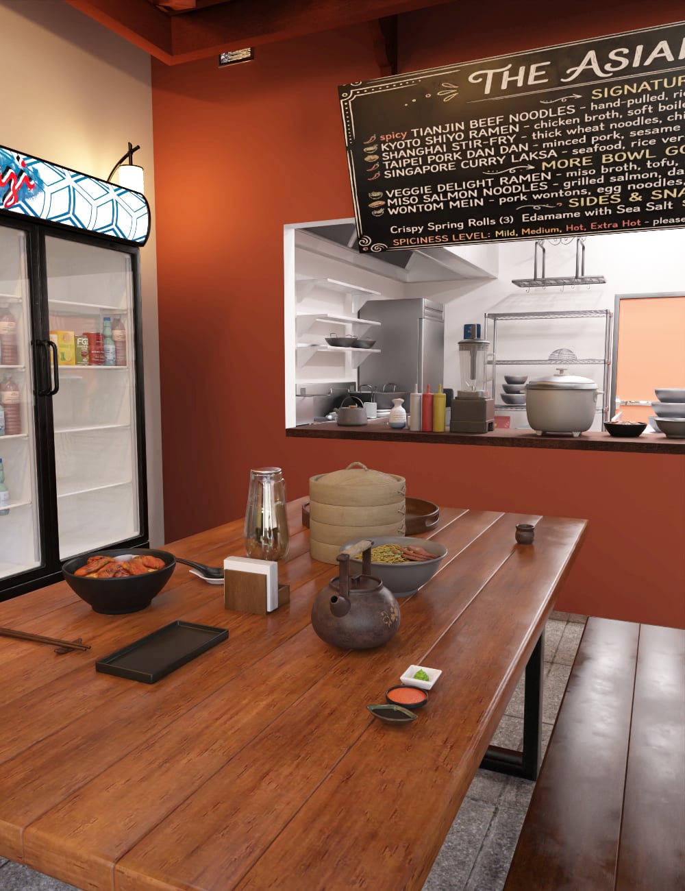 FG Asian Noodle Shop by: IronmanFugazi1968, 3D Models by Daz 3D