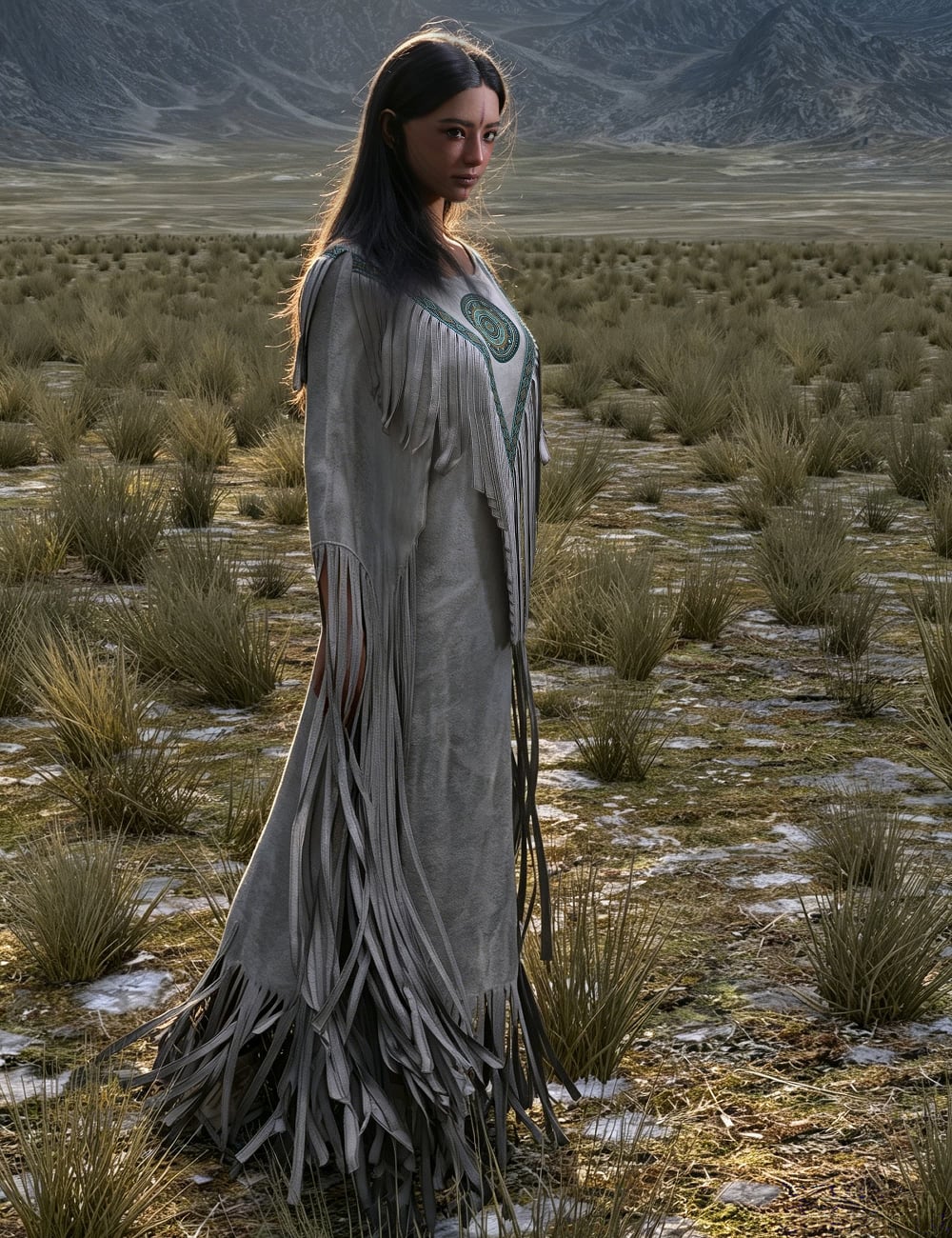 dForce Lala Native American Outfit for Genesis 9 by: Lala-Rabbit, 3D Models by Daz 3D