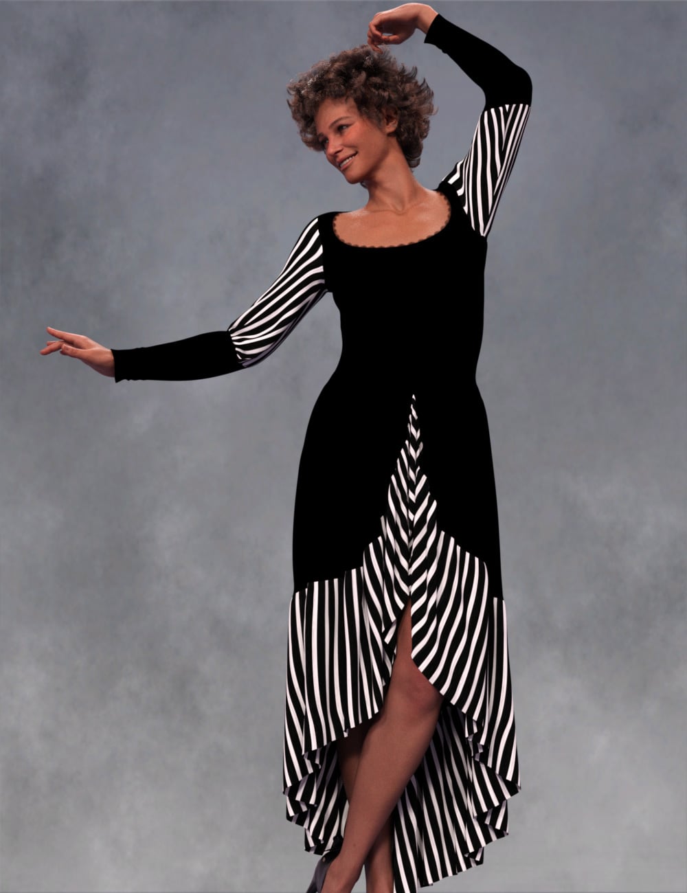 DNA Lotti dForce Gown for Genesis 9 by: Donnena, 3D Models by Daz 3D