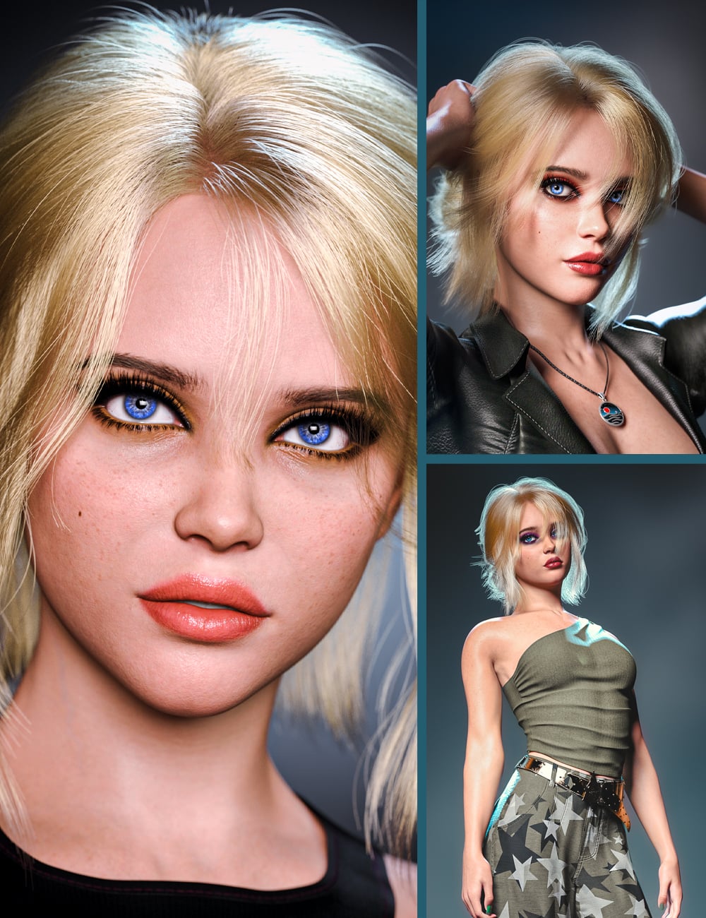 CJ Lily 8K HD For Genesis 9 by: Colm Jackson, 3D Models by Daz 3D