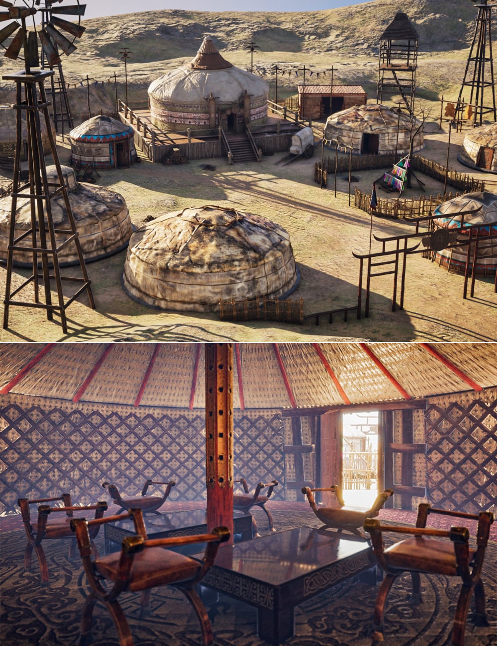 XI Mongol Village by: Xivon, 3D Models by Daz 3D