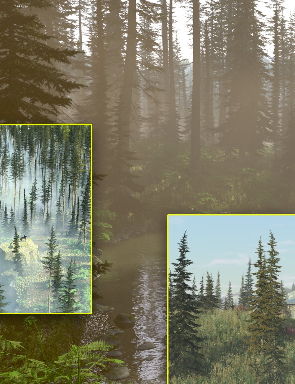 Pine Forests - Hemlock Grove by: MartinJFrost, 3D Models by Daz 3D