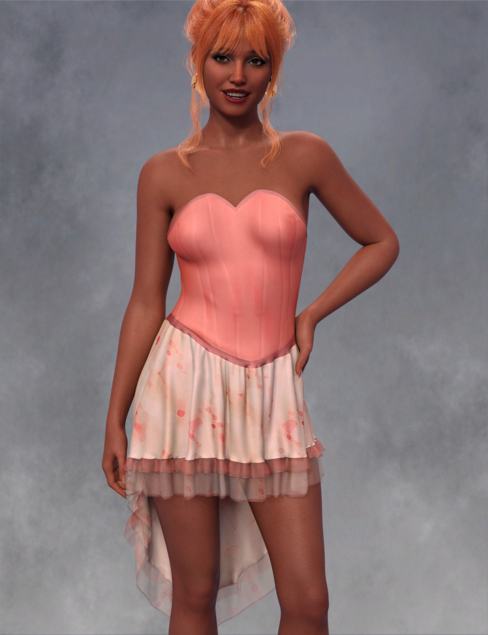 DNA Tootsie dForce Corset Dress for Genesis 9 by: Donnena, 3D Models by Daz 3D