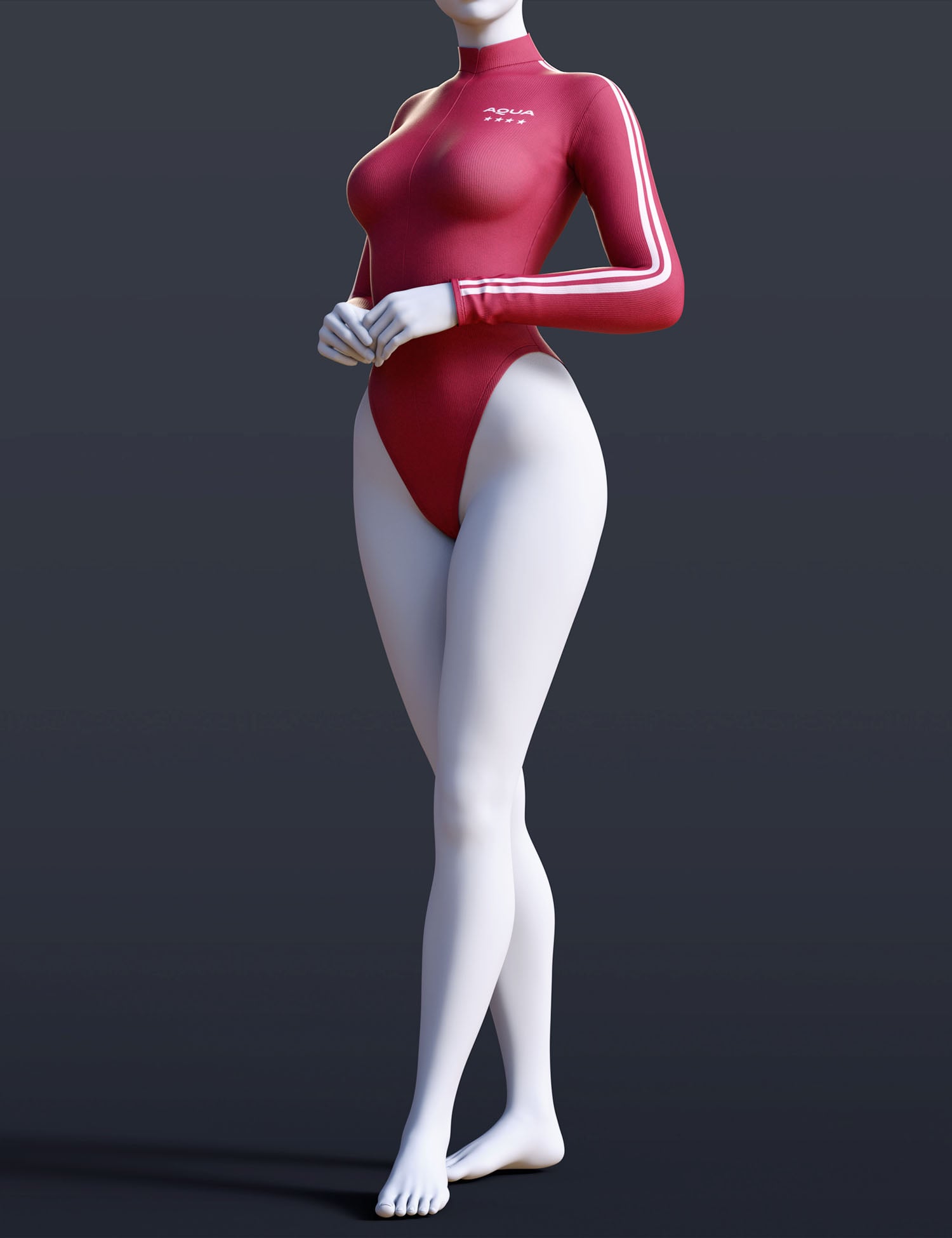 dForce BS Zipped Bodysuit for Genesis 9 by: BirthStone, 3D Models by Daz 3D