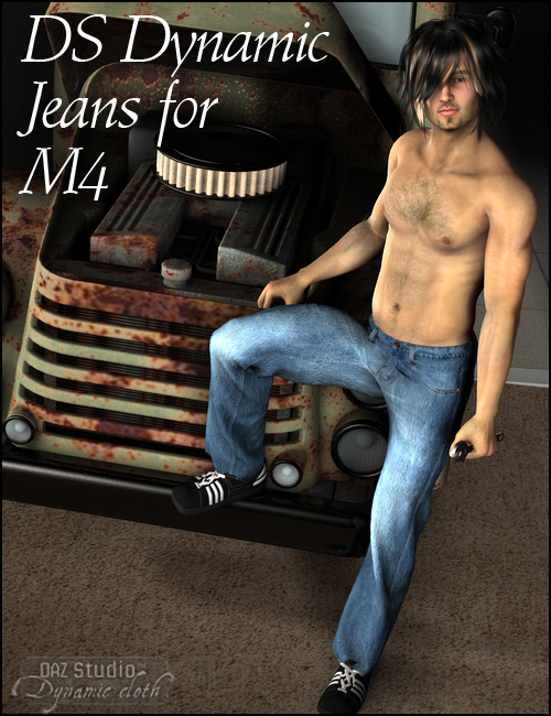 DS Dynamic Jeans for M4 by: DraagonStormOptiTex, 3D Models by Daz 3D