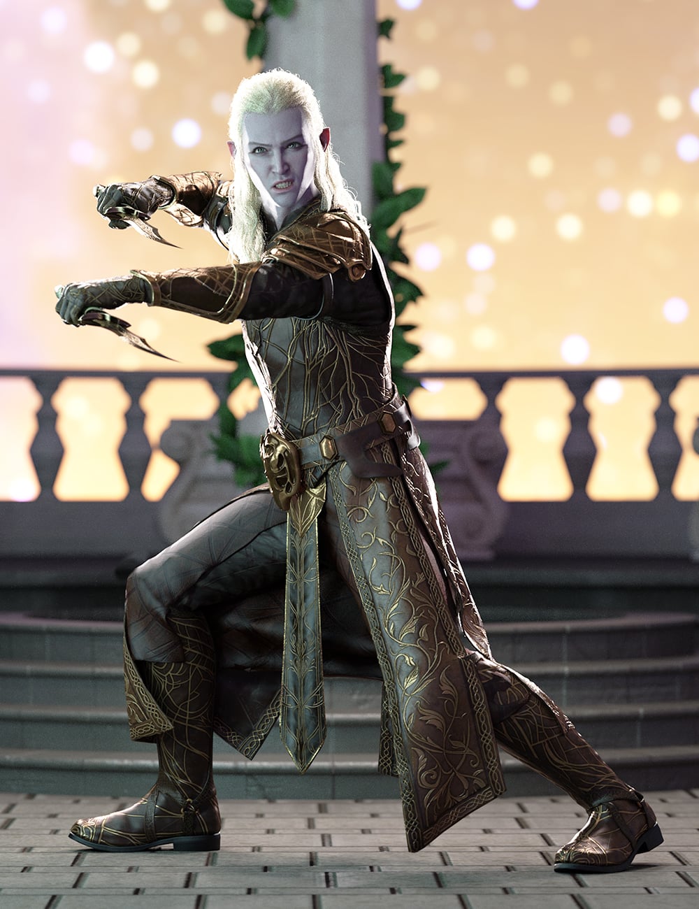 High Elf Blademaster Poses for Genesis 9 by: Ensary, 3D Models by Daz 3D