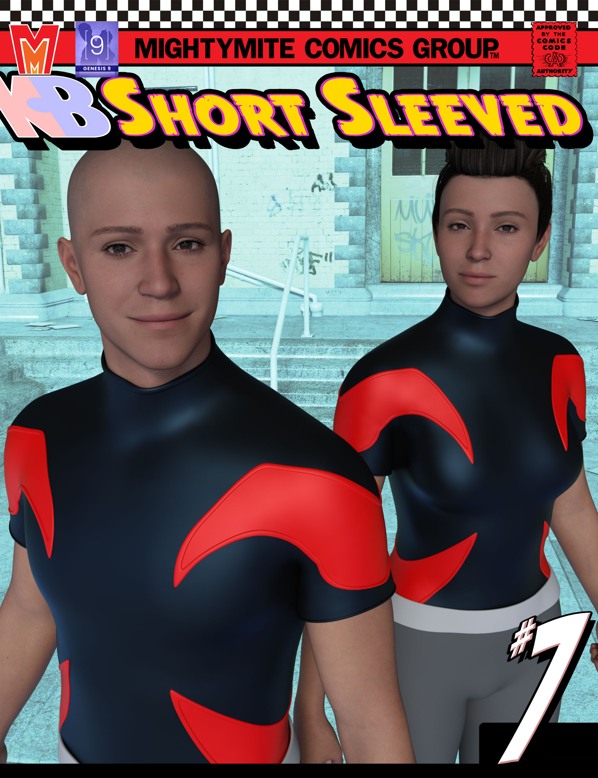 Short Sleeved 007 MMKBGenesis 9 by: MightyMite, 3D Models by Daz 3D