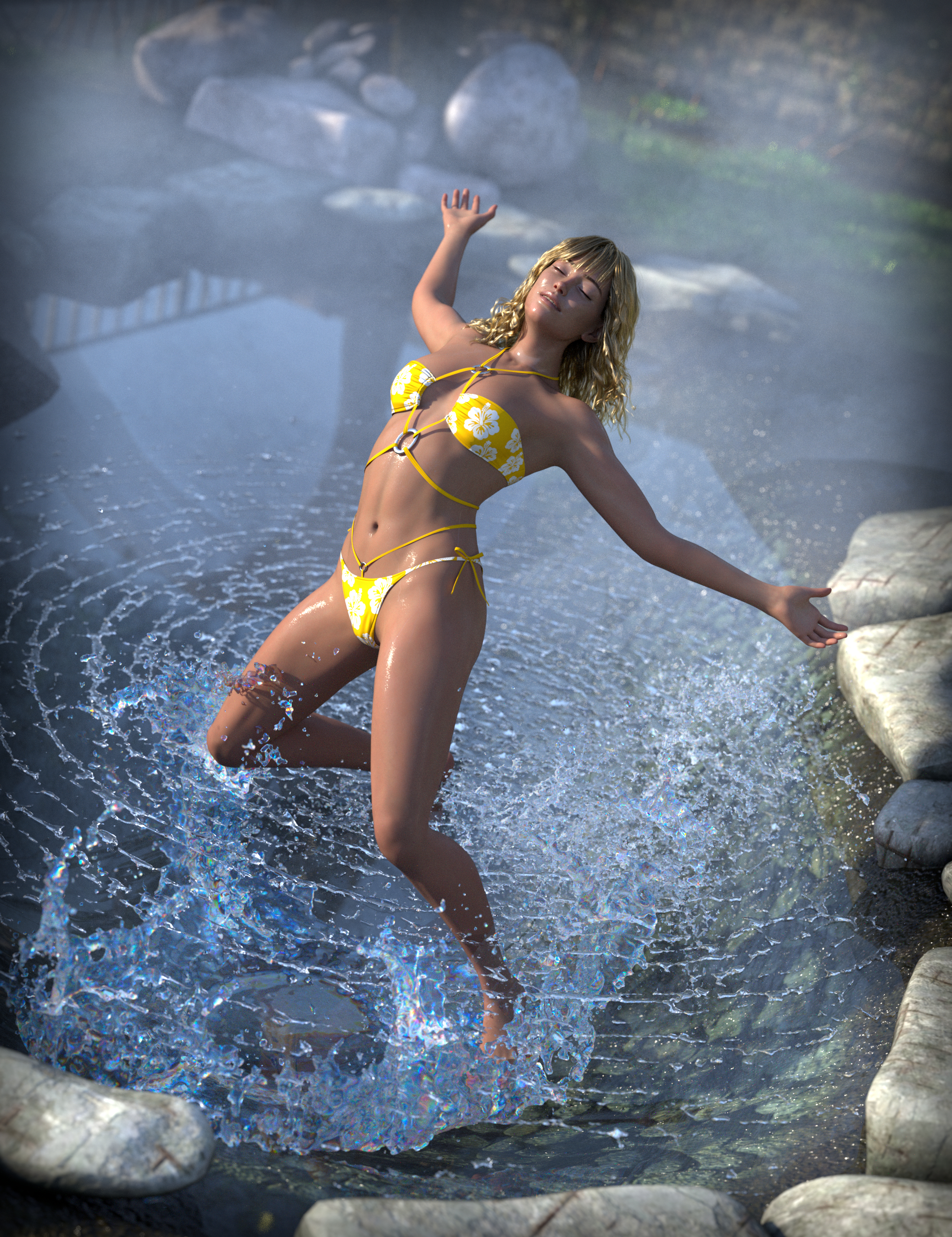 SY Drippy Splashy Water Iray by: Sickleyield, 3D Models by Daz 3D
