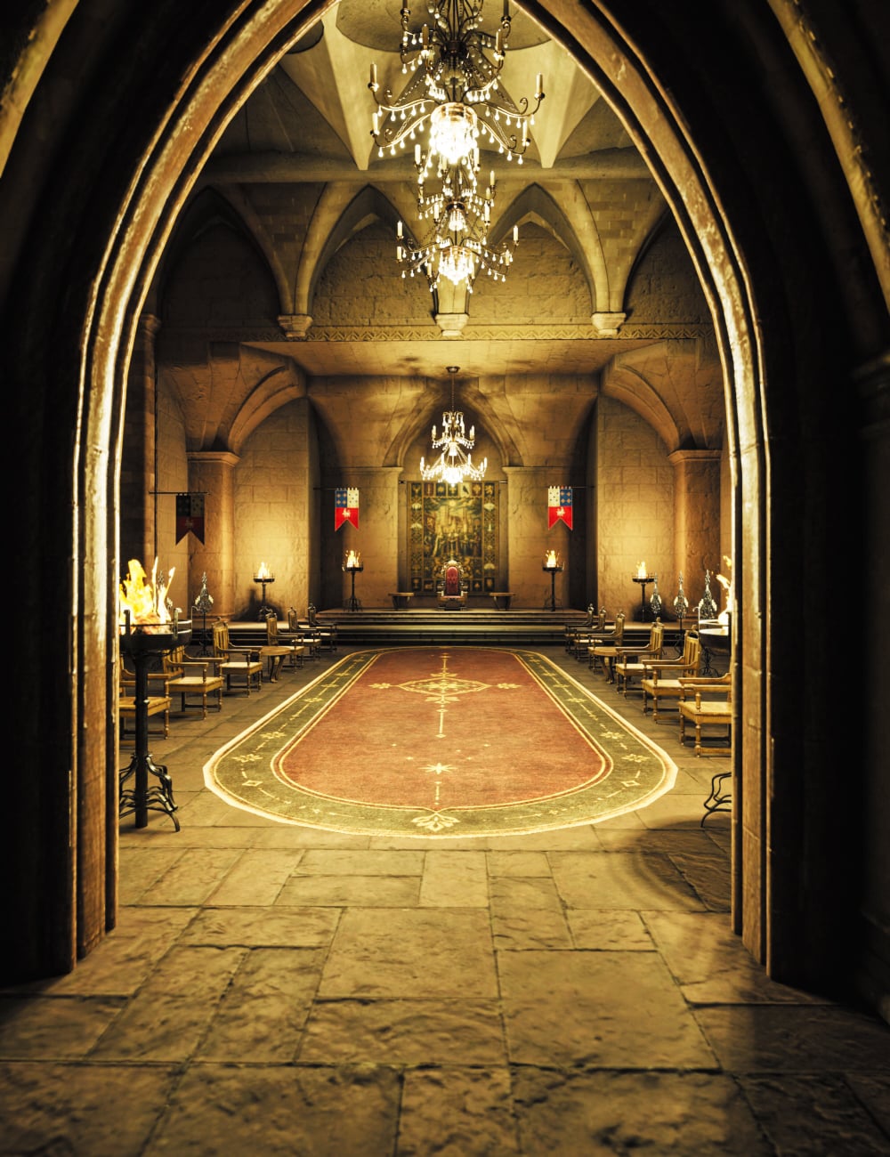 XI Fantasy Castle Interior by: Xivon, 3D Models by Daz 3D