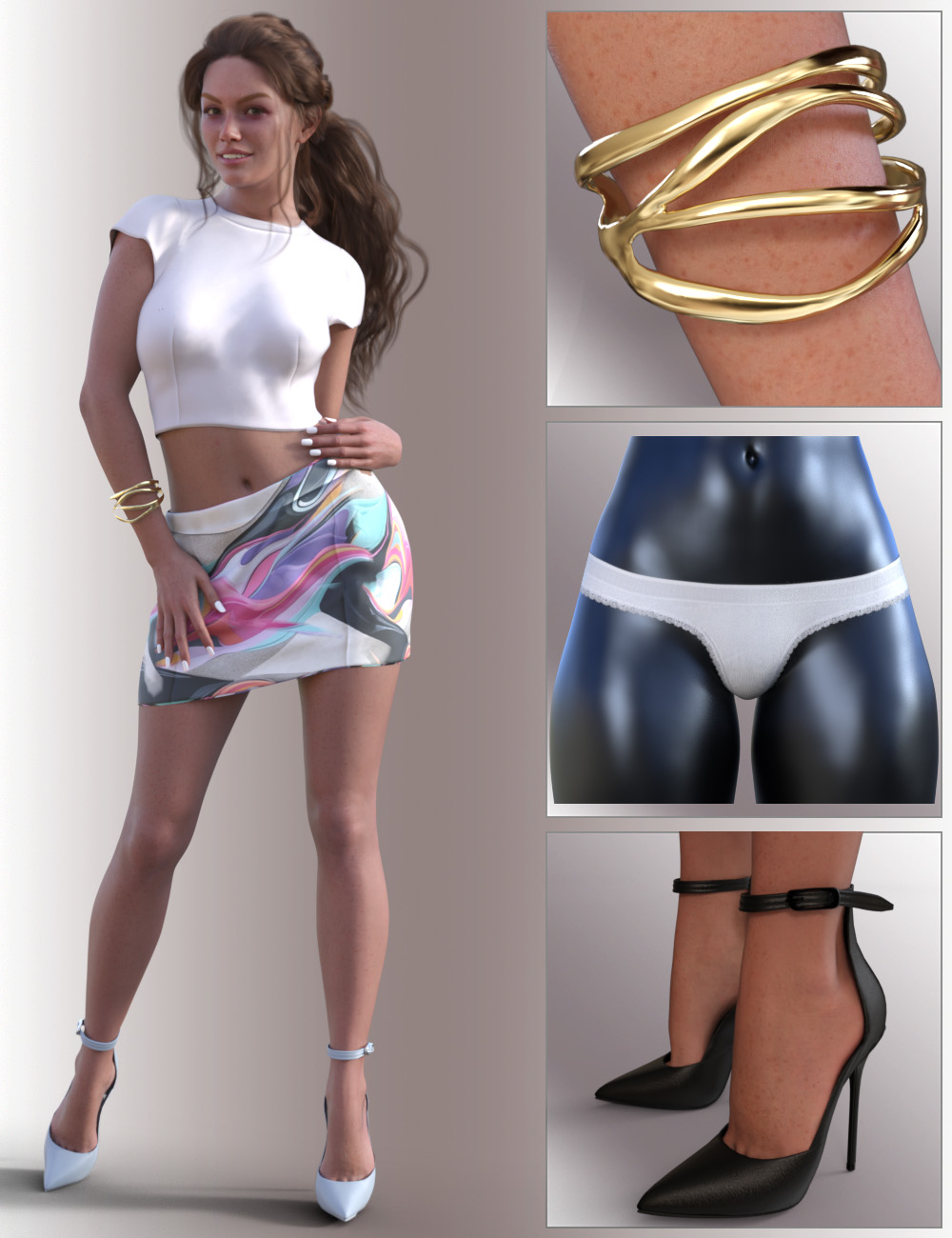 dForce Emi Outfit for Genesis 9 Feminine by: Arryn, 3D Models by Daz 3D
