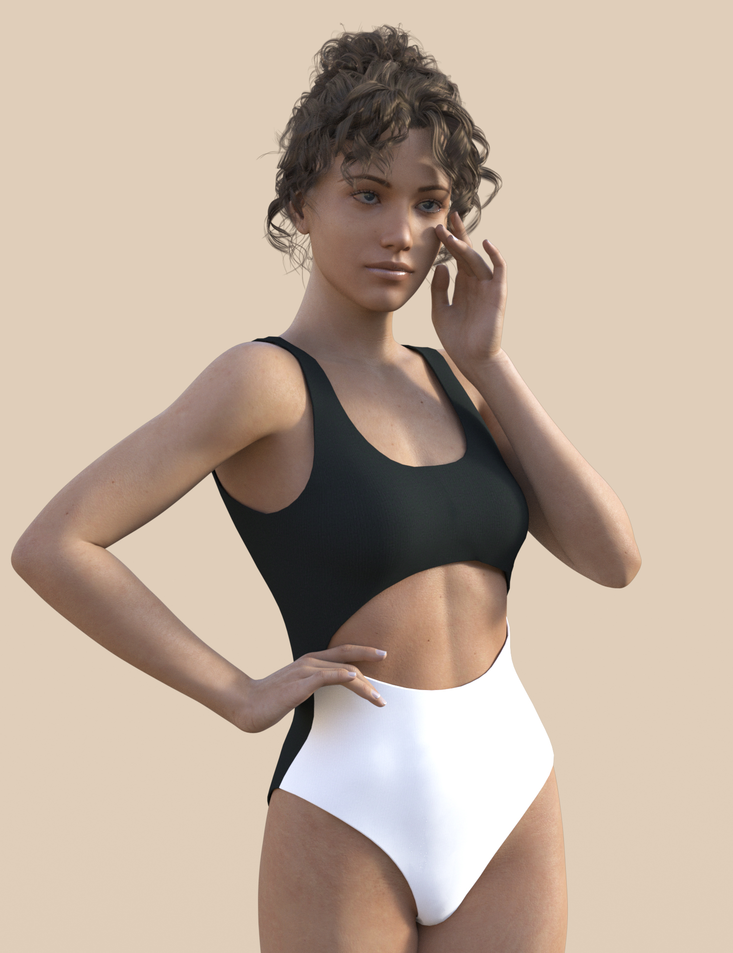 Cutout Swimsuit for Genesis 8 Female by: Glam Gathering, 3D Models by Daz 3D