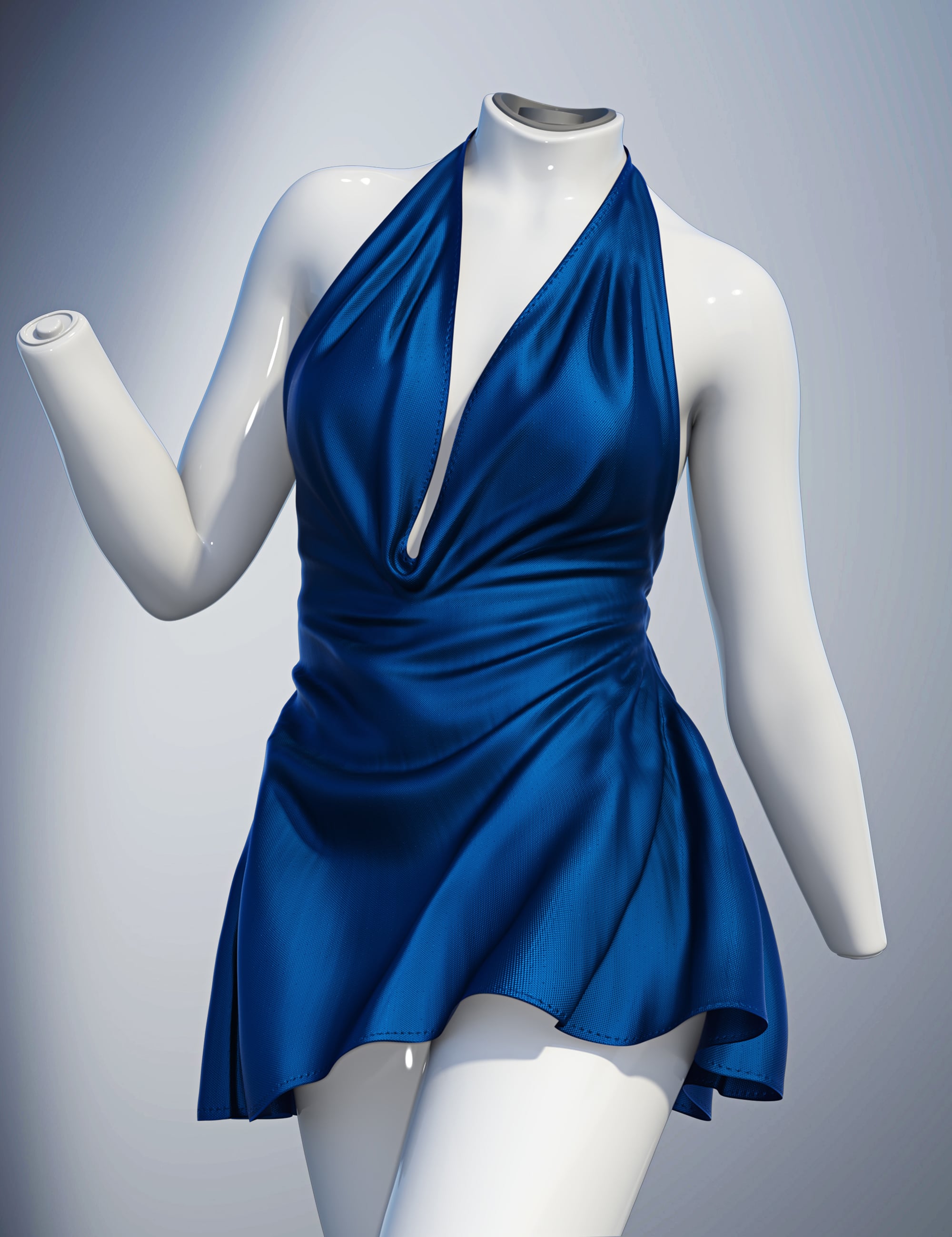 dForce SU Evening Dress for Genesis 9 by: Sue Yee, 3D Models by Daz 3D