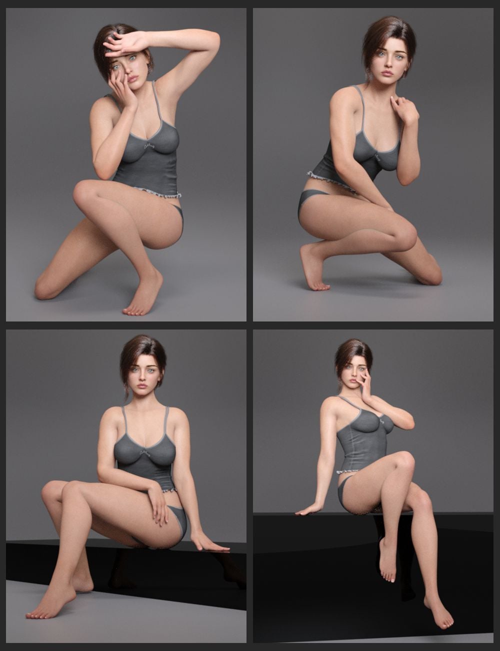 EG Lovely Poses 62 for Genesis 9 by: Ergou, 3D Models by Daz 3D