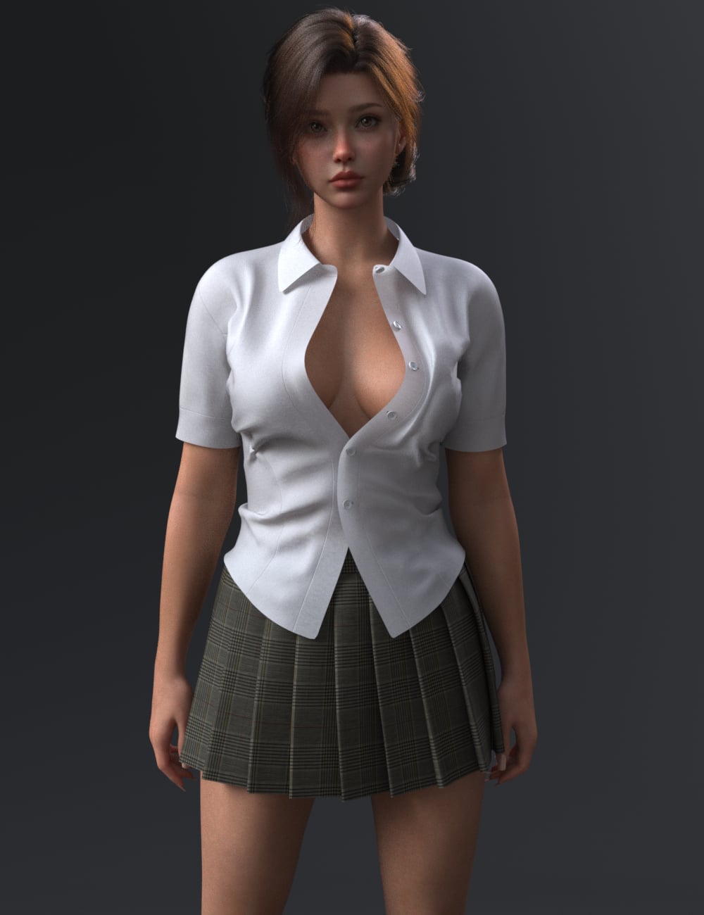 dForce EG Summer Preppy Set and Poses for Genesis 9 Bundle by: Ergou, 3D Models by Daz 3D