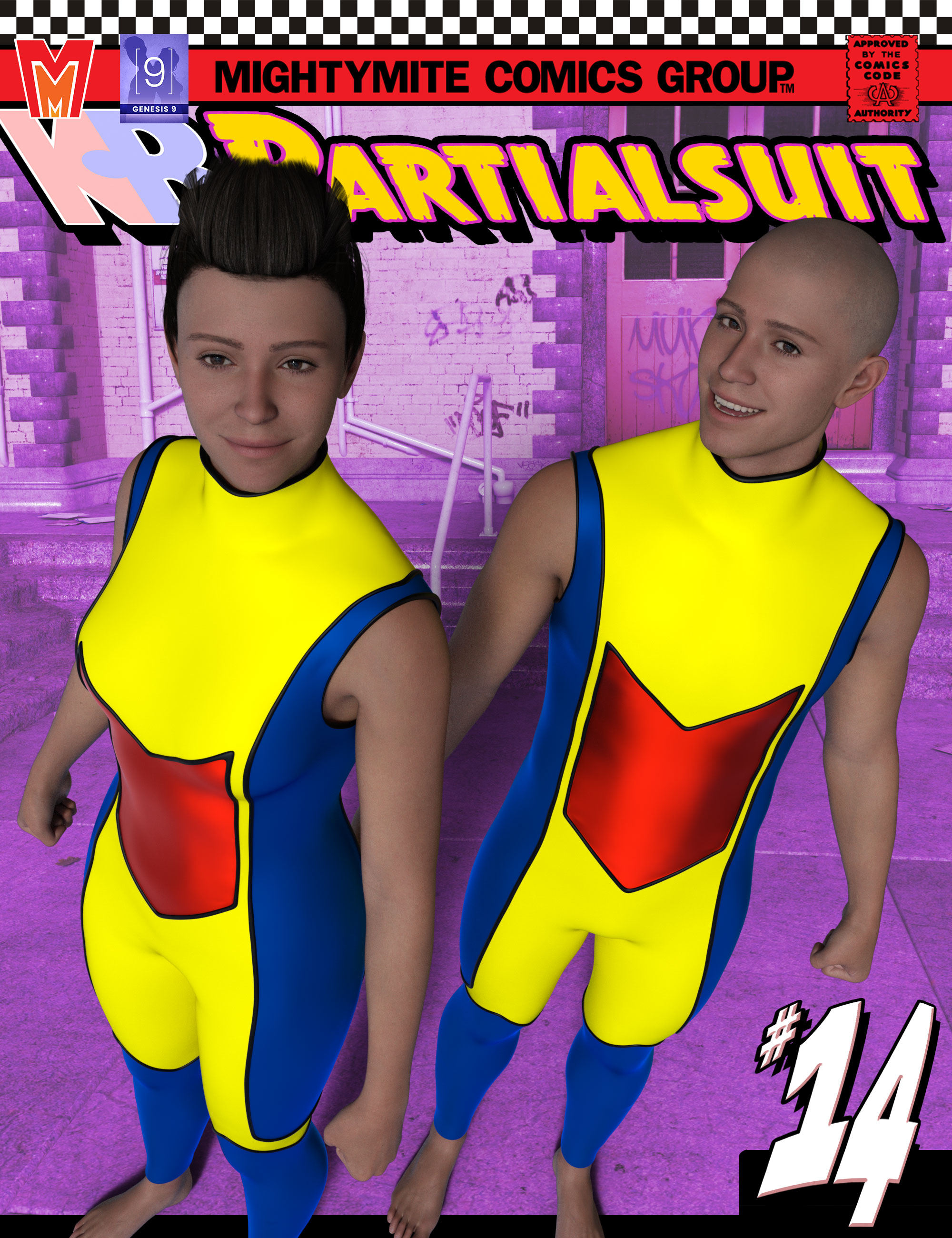 Partialsuit 014 MMKBGenesis 9 by: MightyMite, 3D Models by Daz 3D
