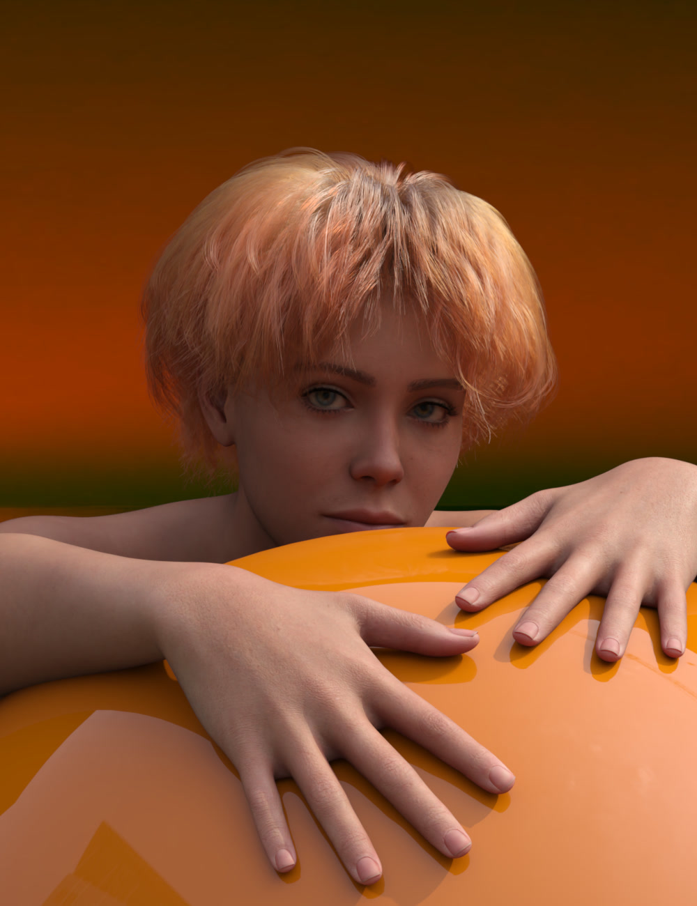 ATG Fluffy Mushroom Hair for Genesis 9 and 8 by: atrilliongames, 3D Models by Daz 3D