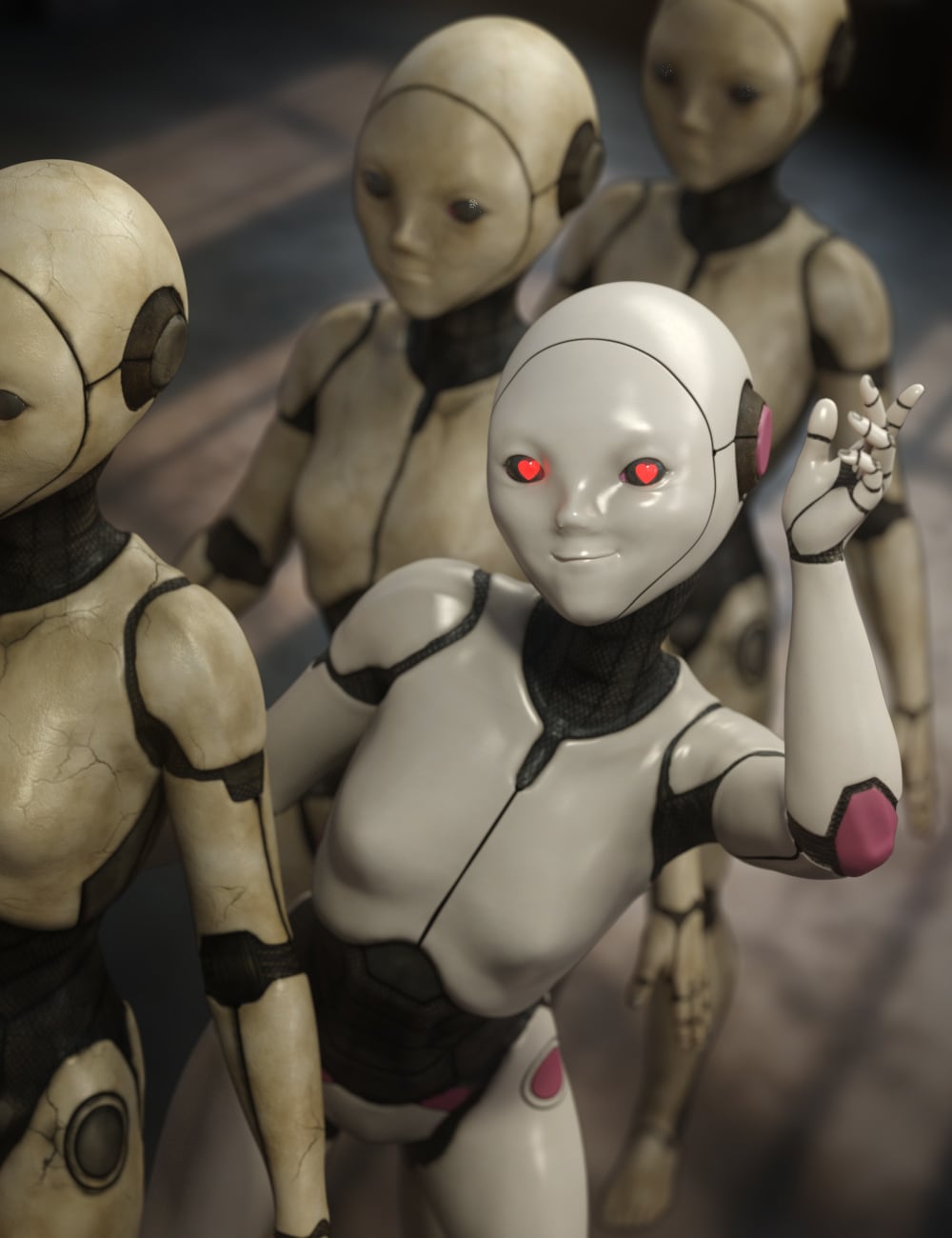 Raw Deals: Nyxii - Robot Girl for Genesis 9 by: RawArt, 3D Models by Daz 3D