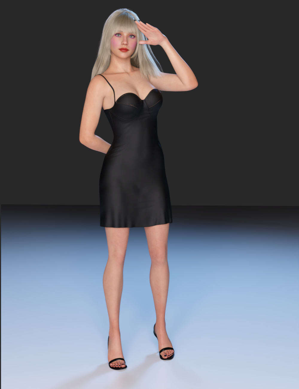FG dForce Cup Slip Dress for Genesis 9 by: IronmanFugazi1968, 3D Models by Daz 3D