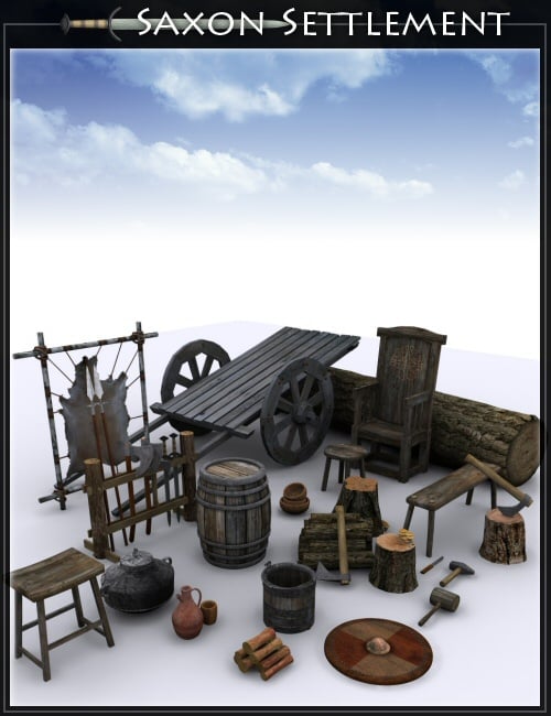 Saxon Settlement by Merlin Saxon Settlement by Merlin by: Merlin Studios, 3D Models by Daz 3D