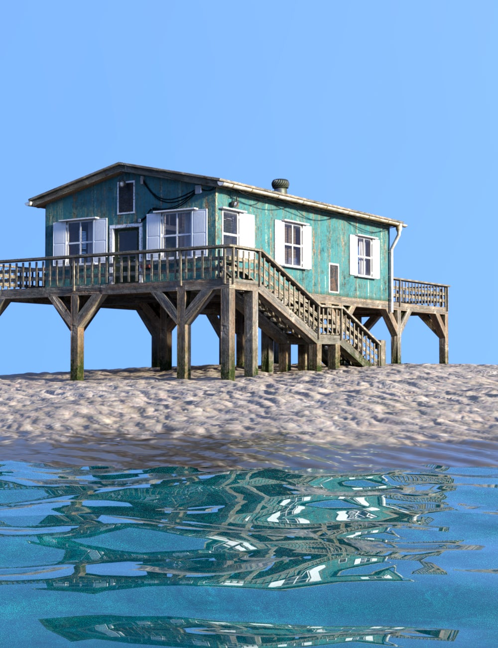 Bayou Stilt House by: PrecisionArt9, 3D Models by Daz 3D