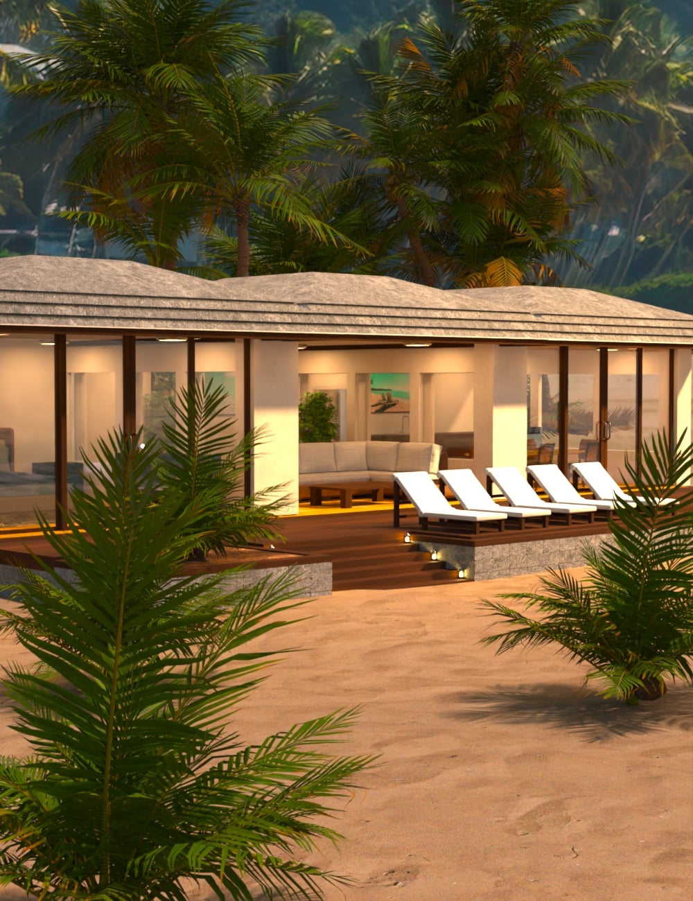 AP Modular Beach Villa by: AcharyaPolina, 3D Models by Daz 3D