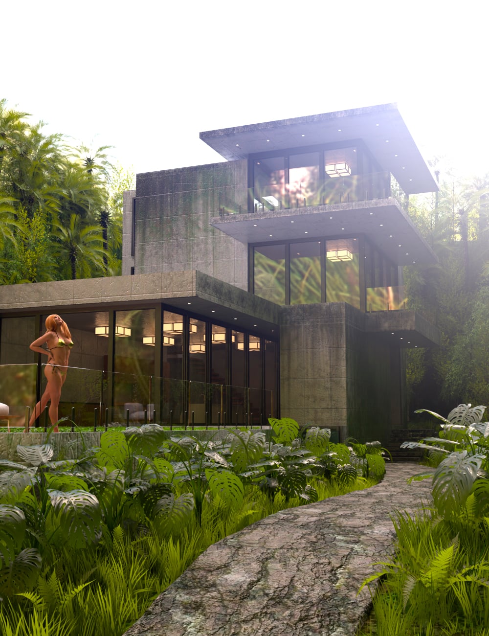 Brutalism In Bloom by: Human, 3D Models by Daz 3D
