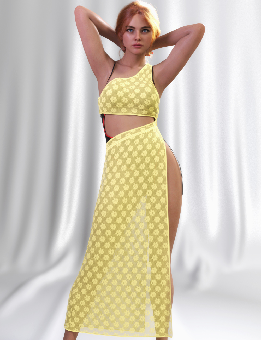 JMR dForce Tamara Beach Dress for Genesis 9 and 8 Female by: JaMaRe, 3D Models by Daz 3D