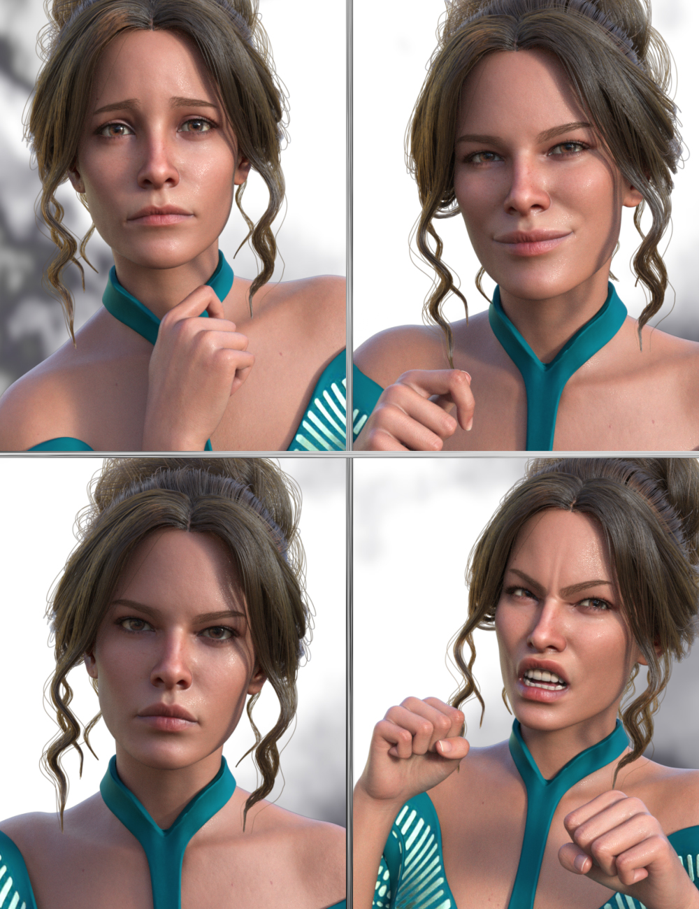 JW Princess Power Expressions for Aelia 9 by: JWolf, 3D Models by Daz 3D