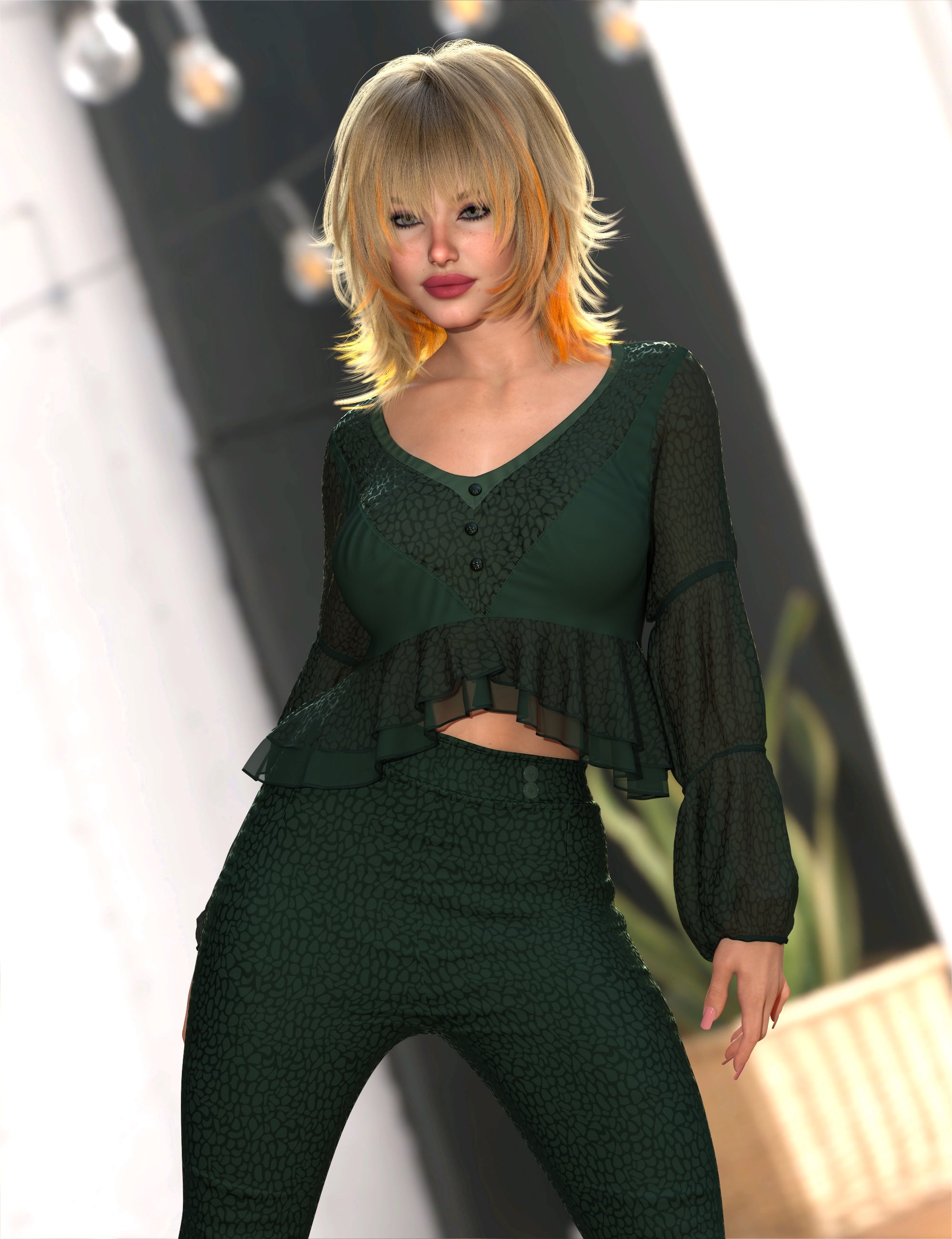 dForce Donna Outfit for Genesis 9 by: Nelmi, 3D Models by Daz 3D