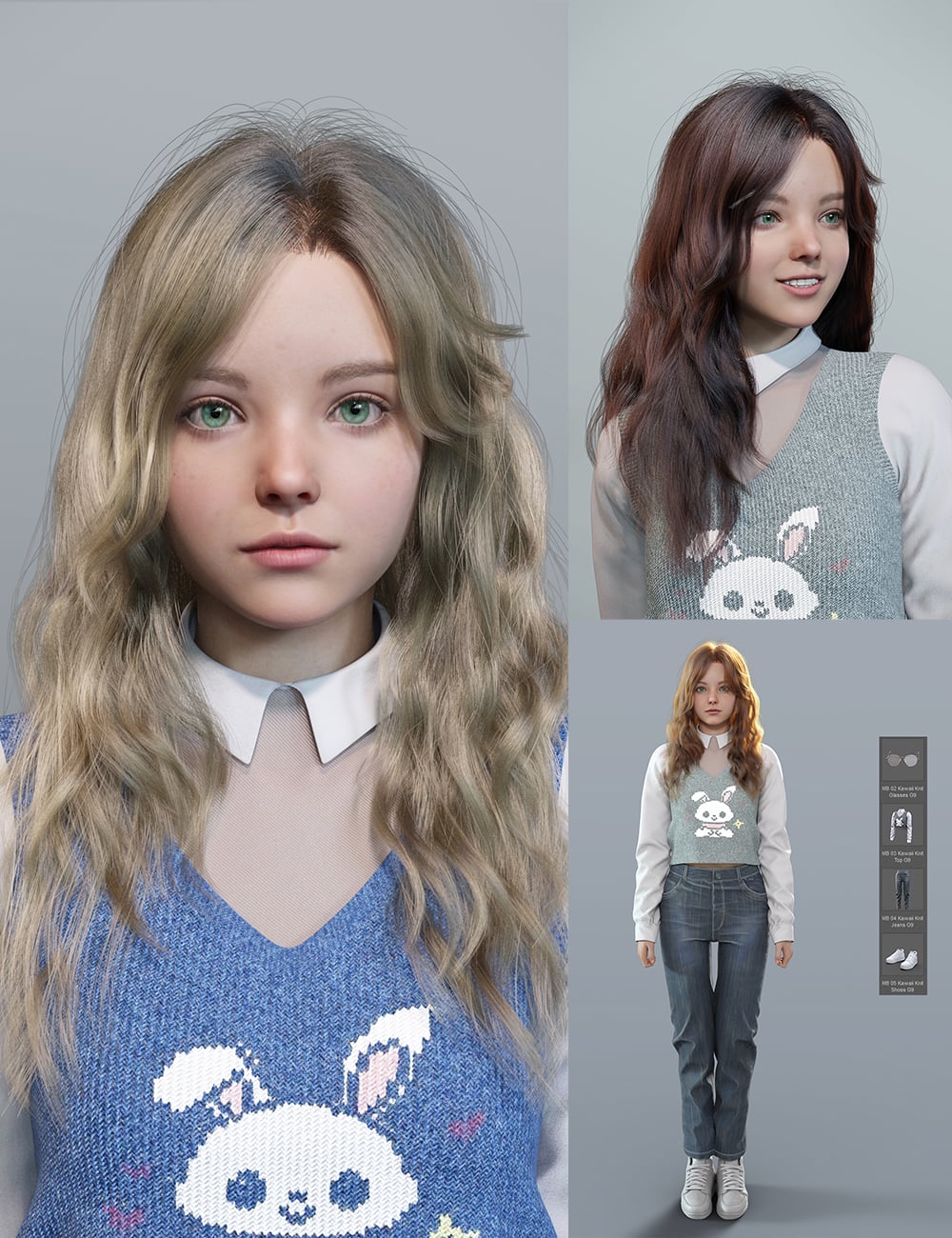 MB Danniella HD for Genesis 9 Bundle by: Magic Brush, 3D Models by Daz 3D