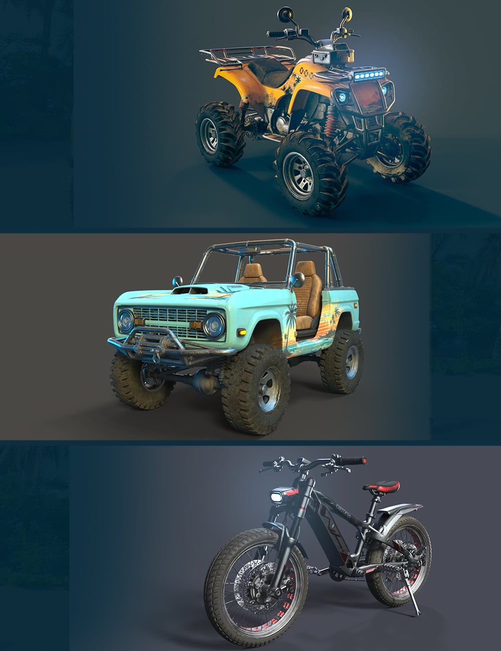 Polish Summer Vehicle Bundle by: Polish, 3D Models by Daz 3D