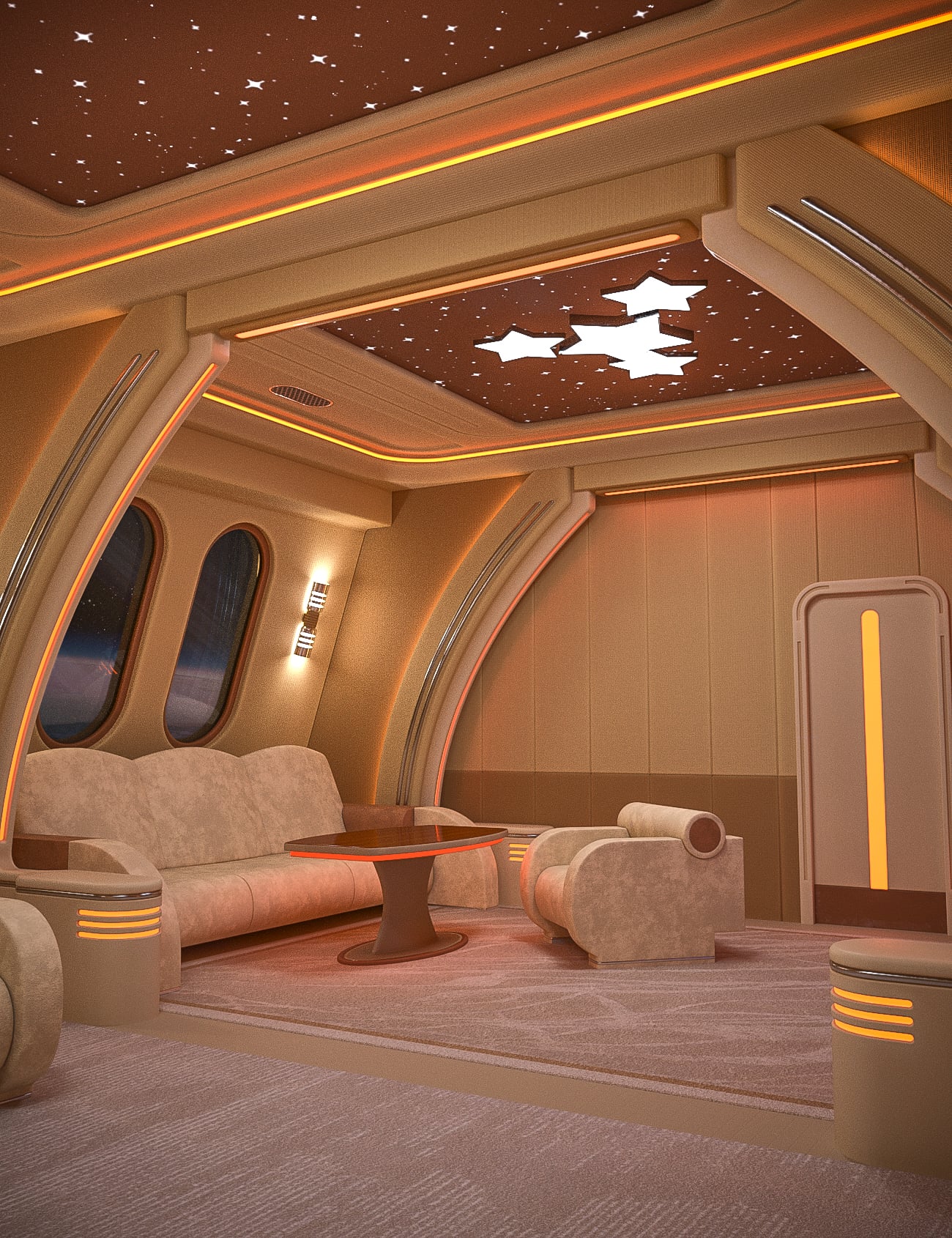 SE Captain's Quarters Dedal by: Space Elsa, 3D Models by Daz 3D