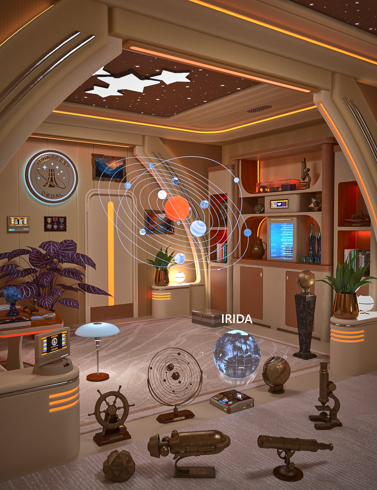 SE Captain's Quarters Dedal Props by: Space Elsa, 3D Models by Daz 3D