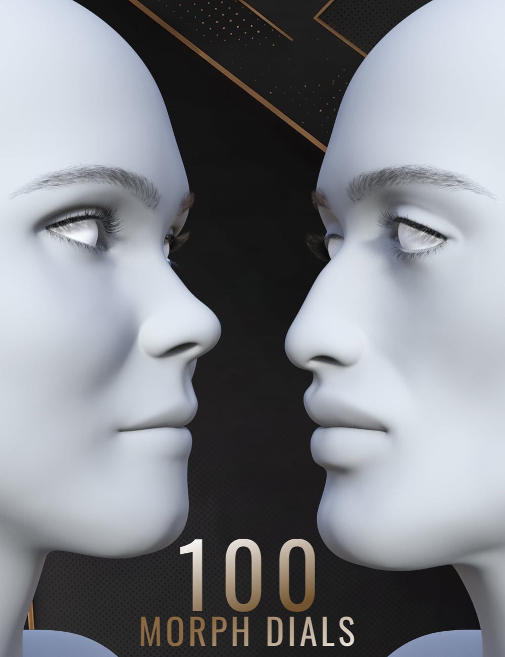 JW Face Parts Shapes for Genesis 9 by: JWolf, 3D Models by Daz 3D