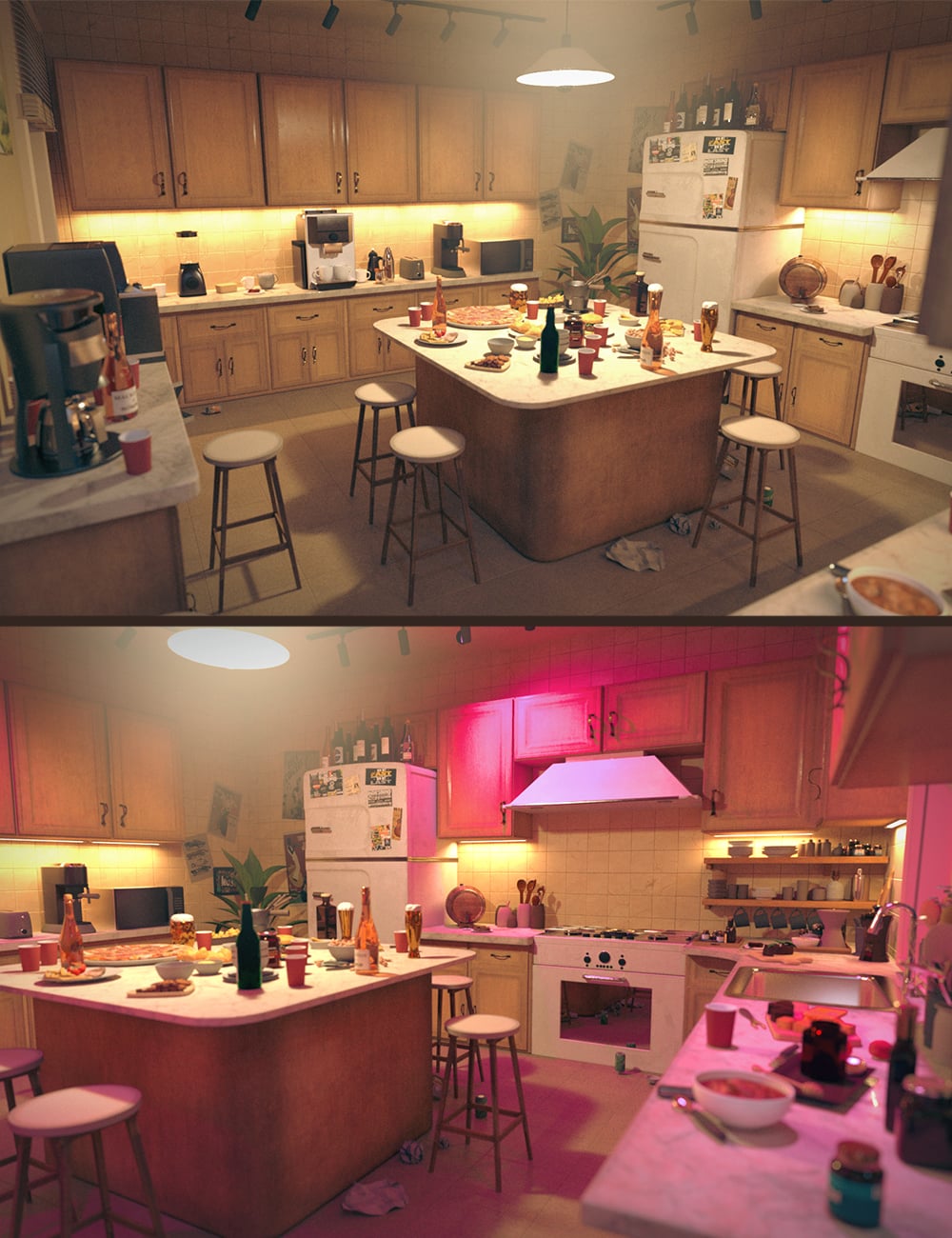 Polish College Party Kitchen by: Polish, 3D Models by Daz 3D