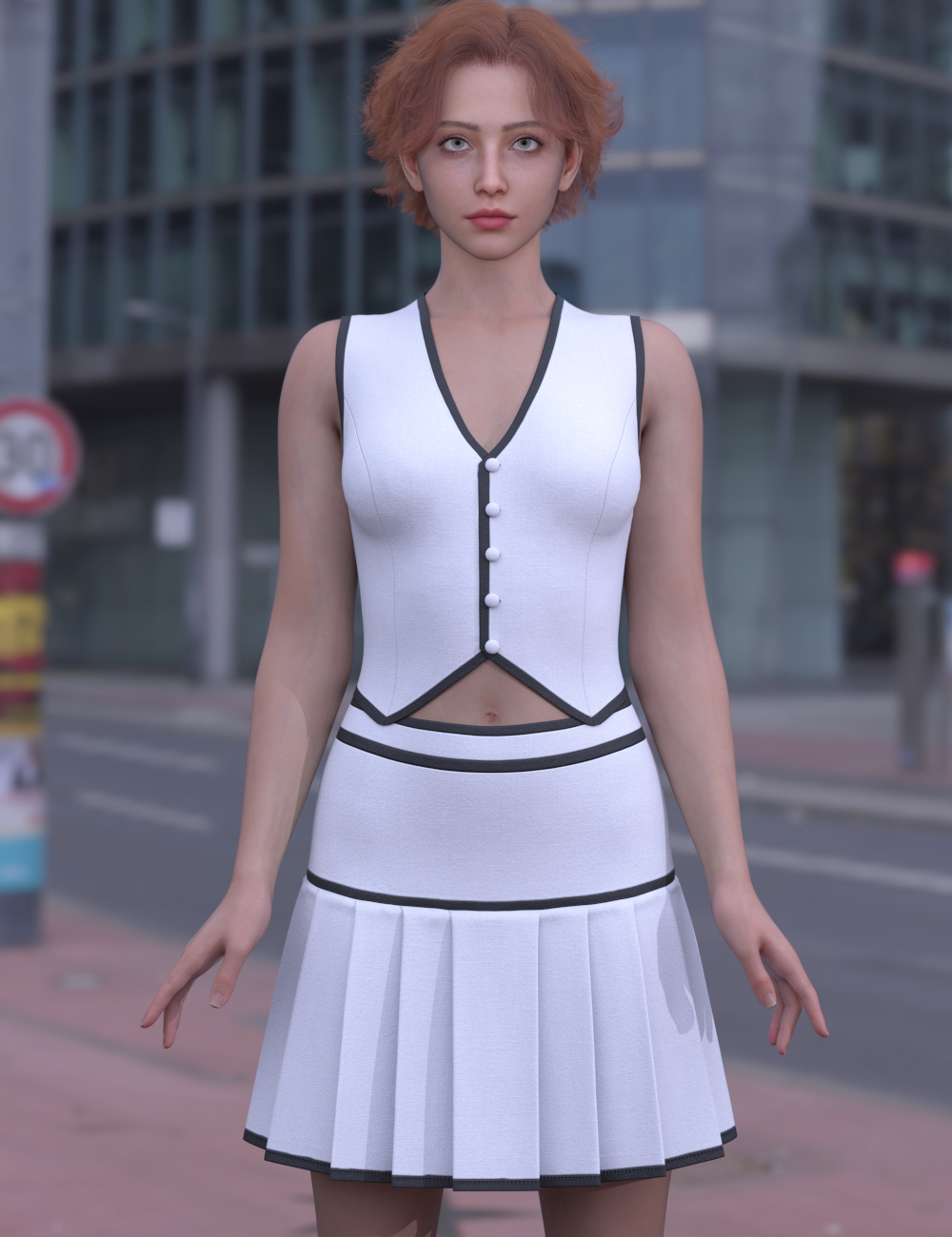 LV dForce Contrast Trim Outfit for Genesis 9 by: Leviathan, 3D Models by Daz 3D
