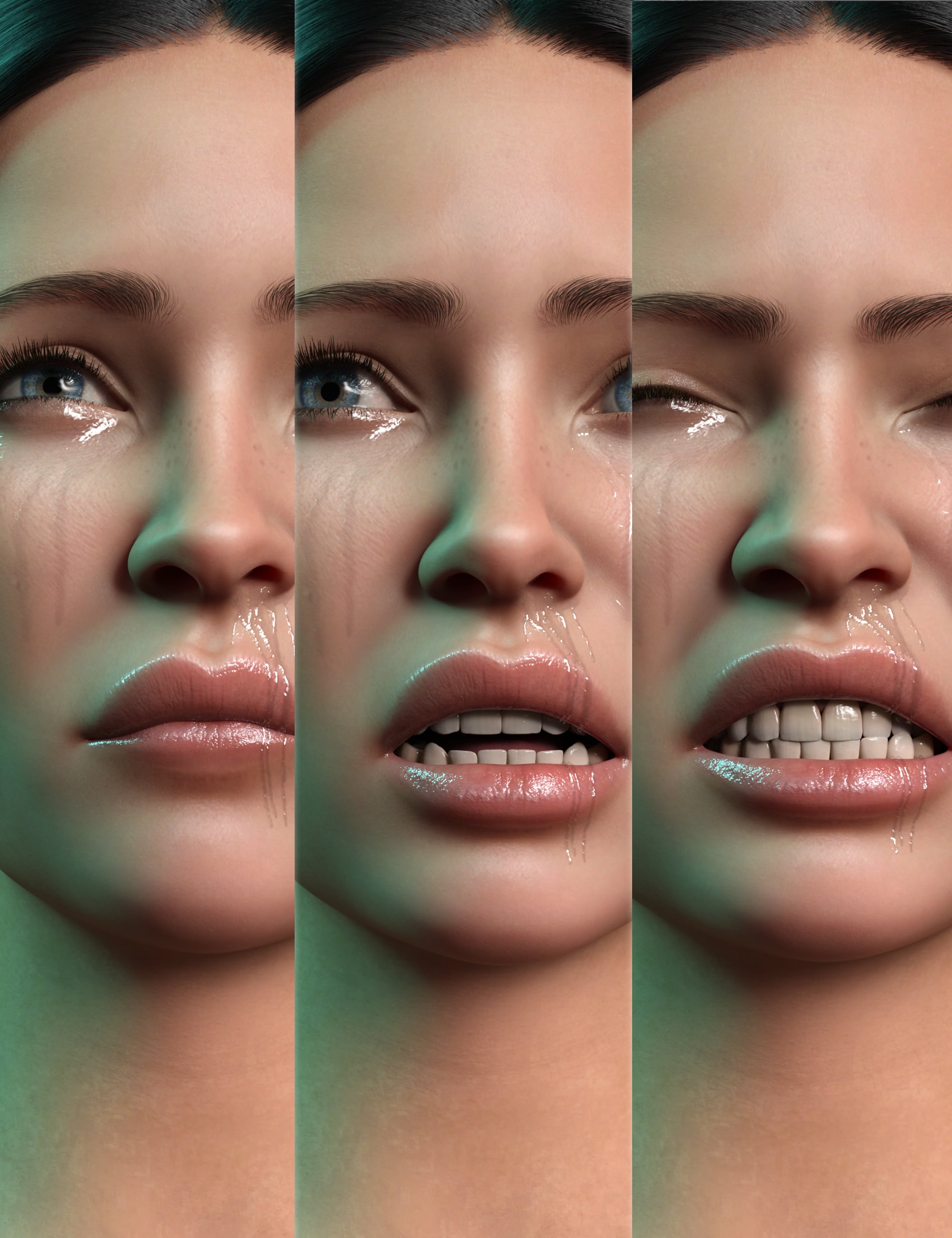 Z Basic Emotions Sorrow and Sadness Expressions for Genesis 9 by: Zeddicuss, 3D Models by Daz 3D