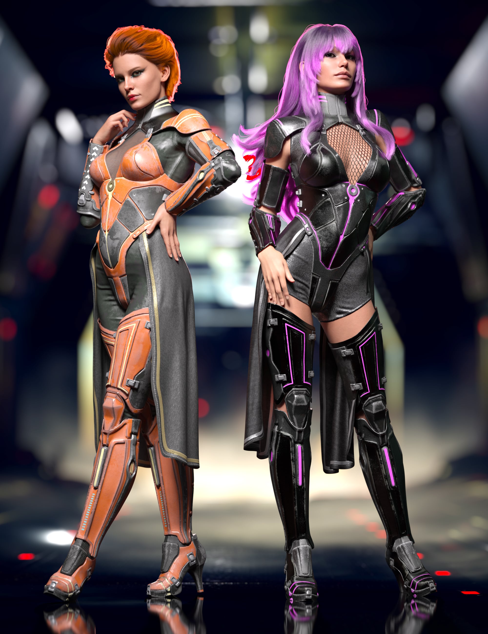 Spectra Armor Outfit Textures by: Linday, 3D Models by Daz 3D