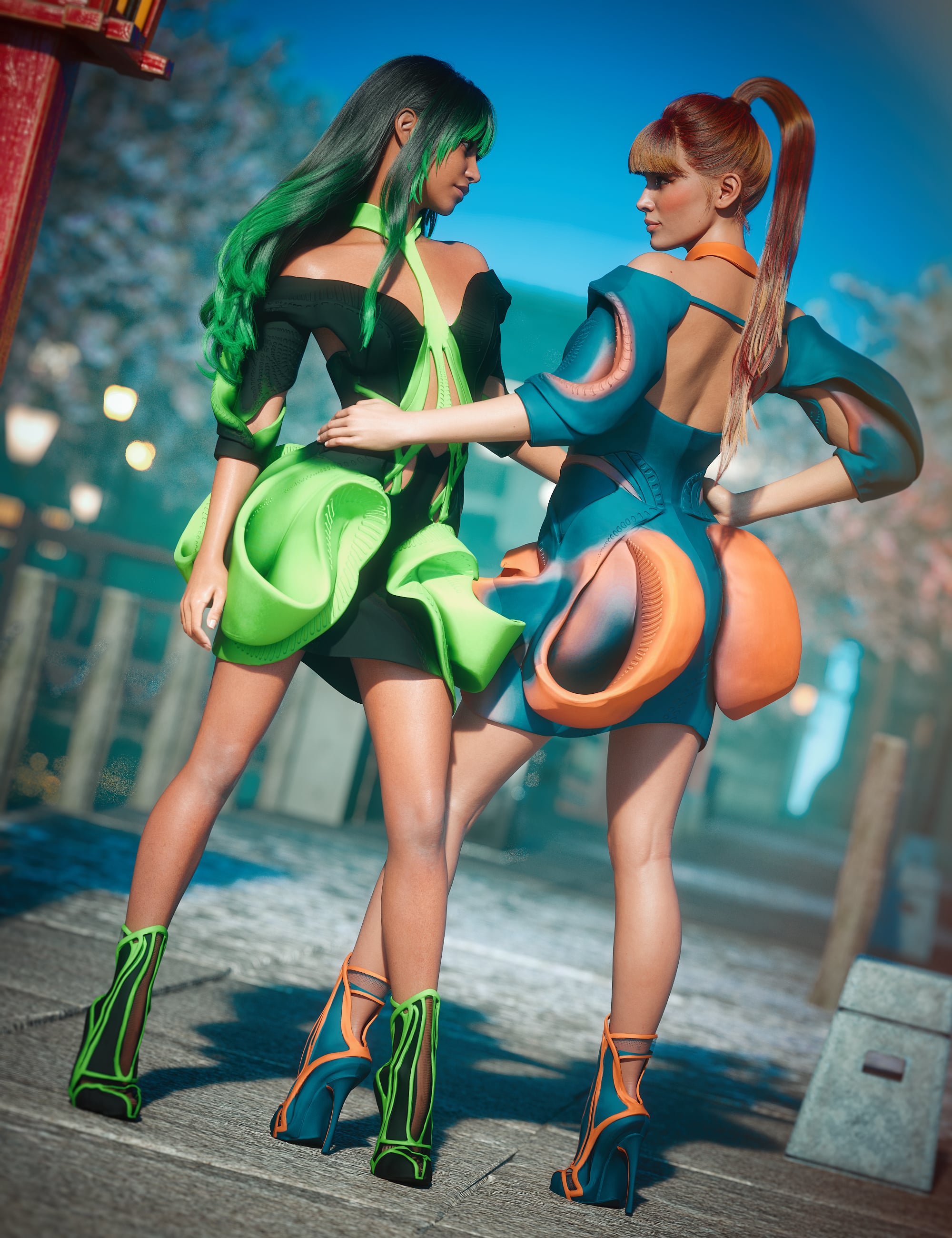 BW NeoBloom Outfit Texture Add-on by: Beautyworks, 3D Models by Daz 3D