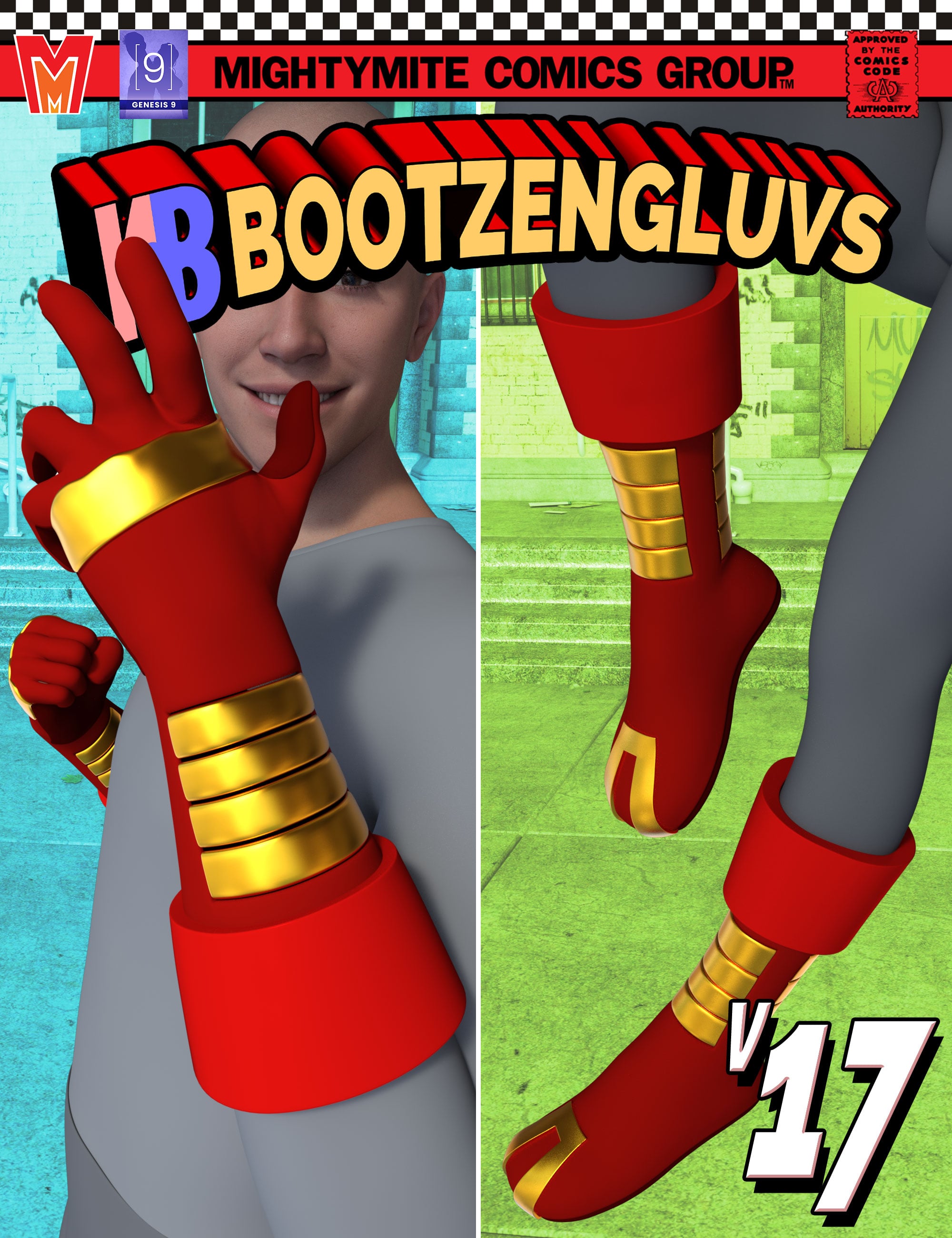 Bootzengluvs v017 MMKBGenesis 9 by: MightyMite, 3D Models by Daz 3D