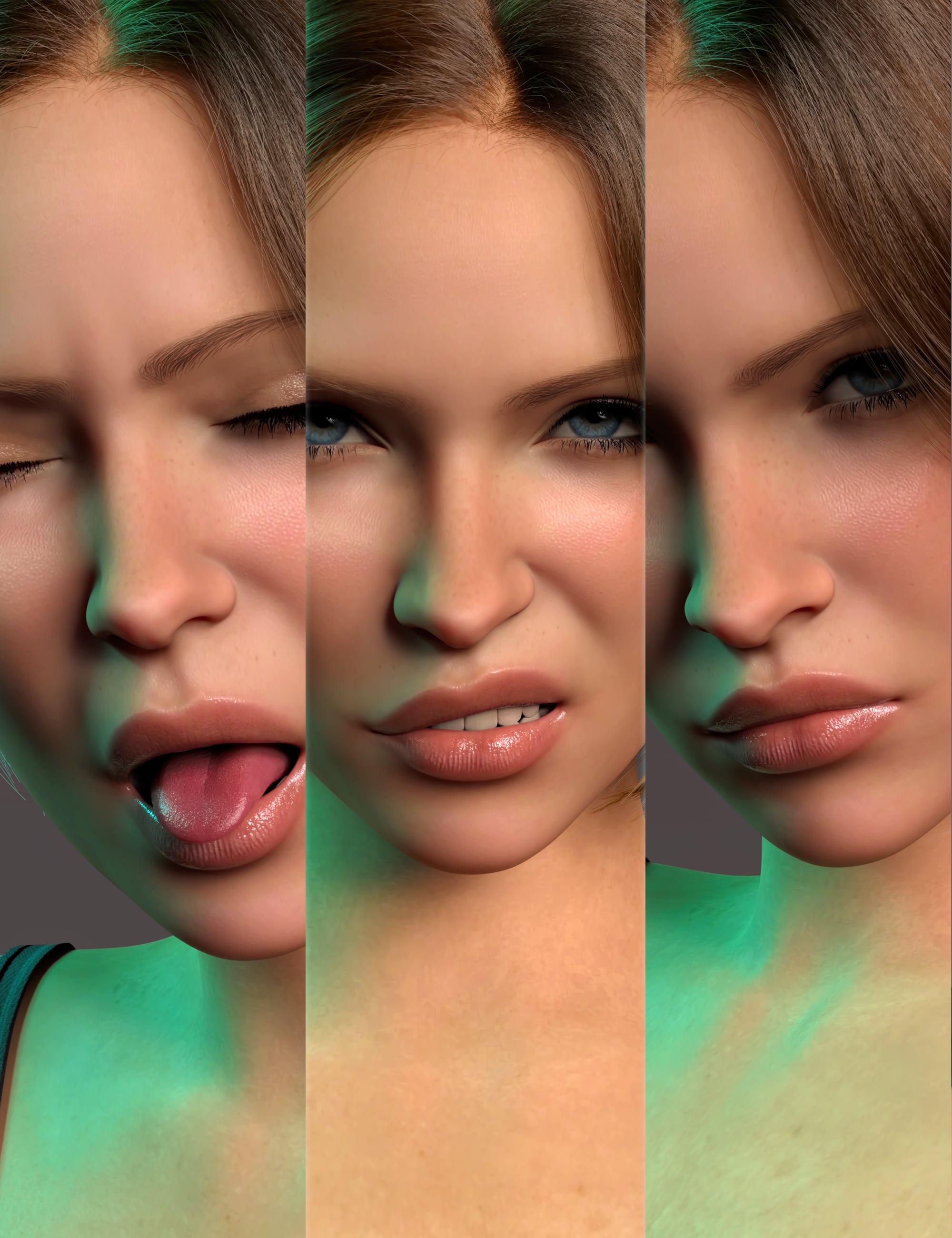 Z Basic Emotions Disgust and Irritation Expressions for Genesis 9 by: Zeddicuss, 3D Models by Daz 3D