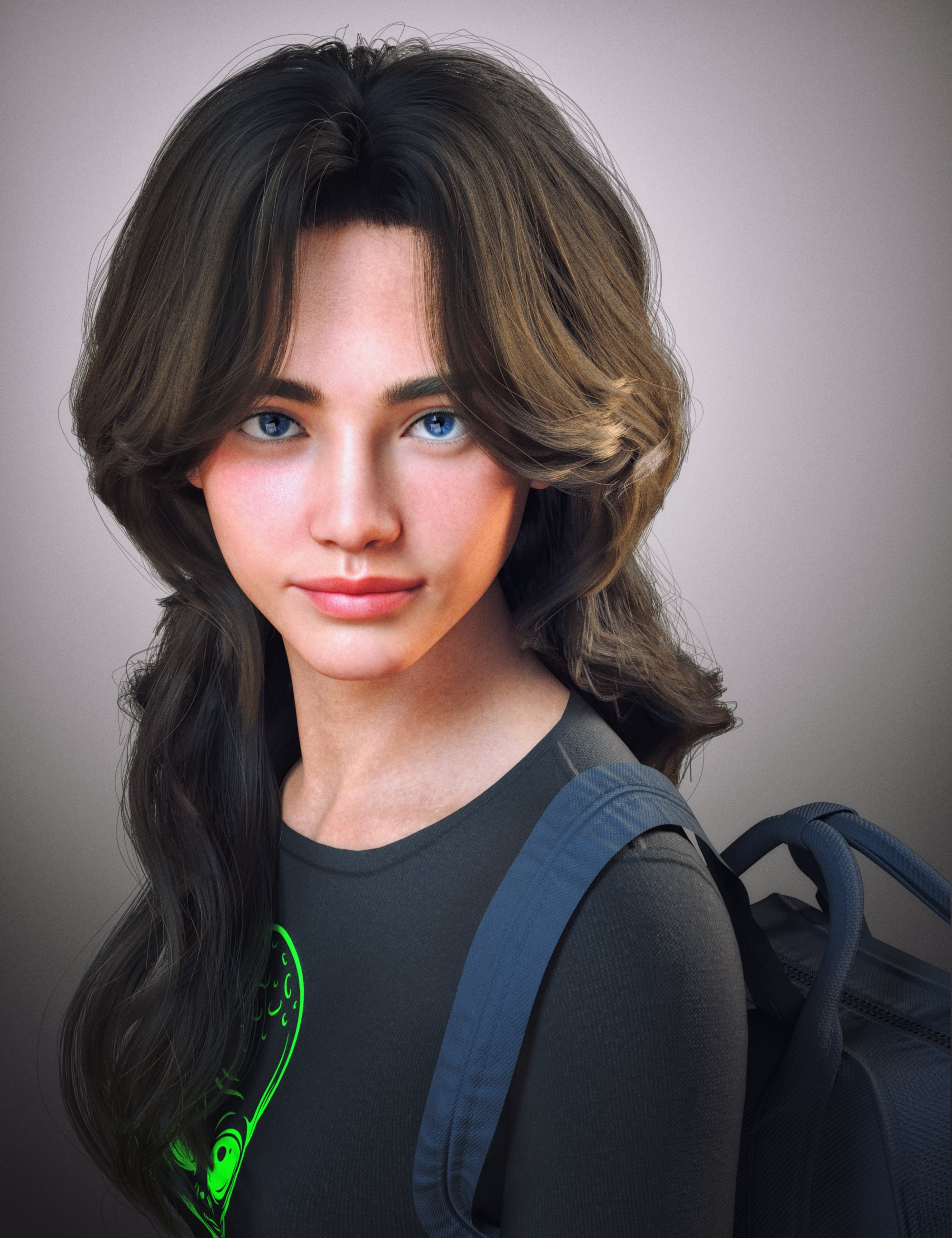 dForce Strand-Based FE Refined Lengths Hair for Genesis 9 and 8 by: FeSoul, 3D Models by Daz 3D